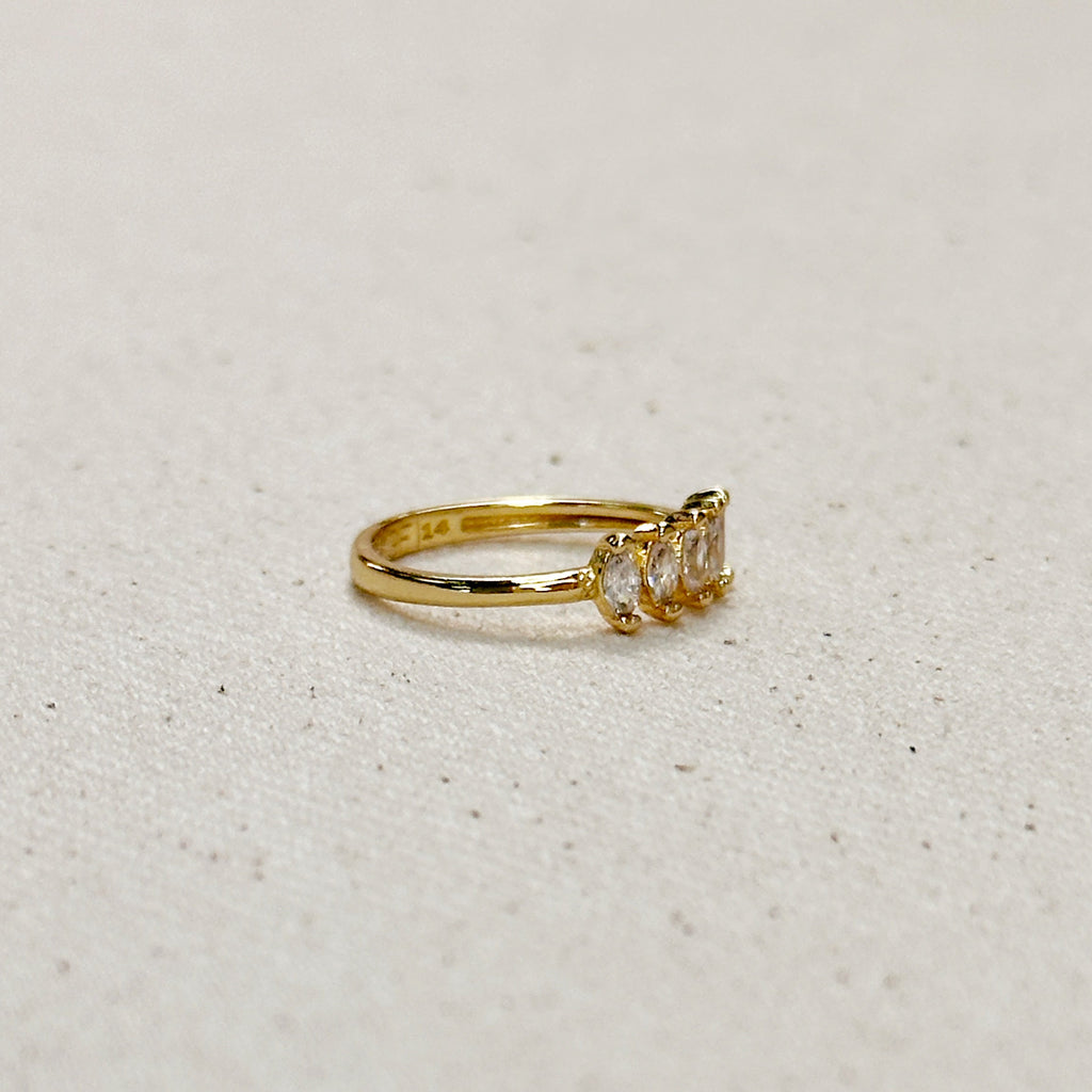 Gold Filled 18k Ring with Marquise CZ