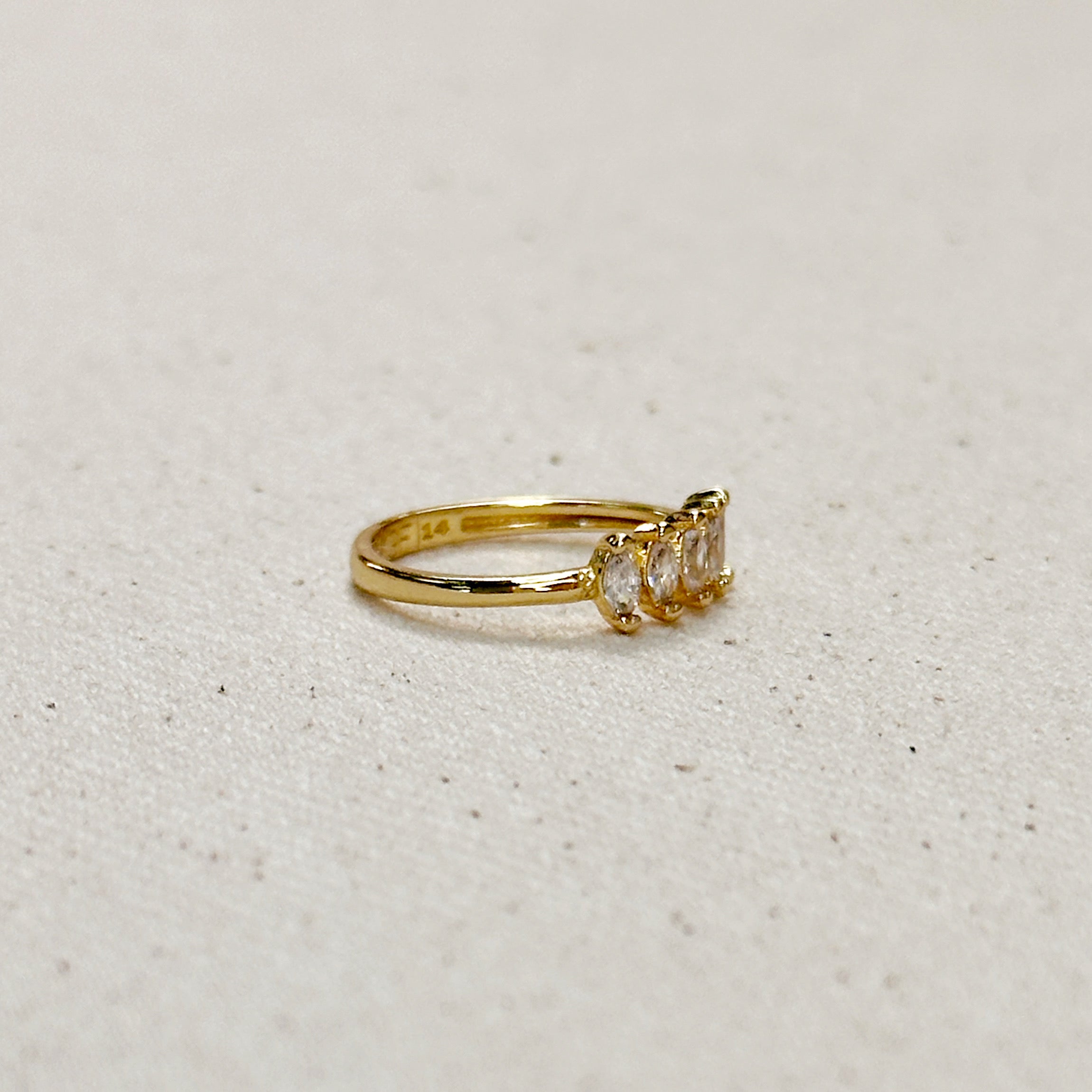 Gold Filled 18k Ring with Marquise CZ