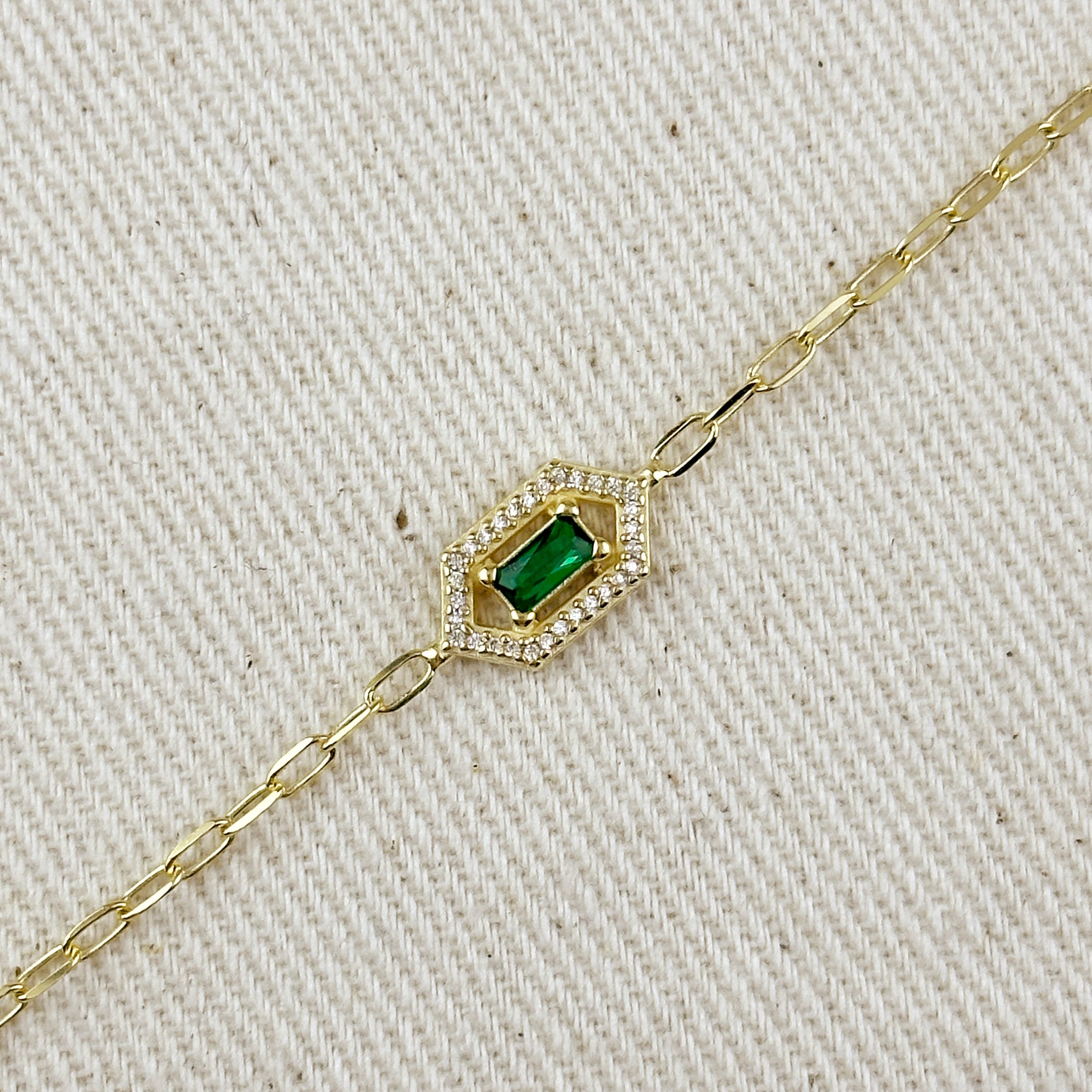 Gold Vermeil 18k Fancy Birthstone Bracelet