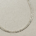 Sterling Silver 4.8mm Figaro 7x1x1 Chain