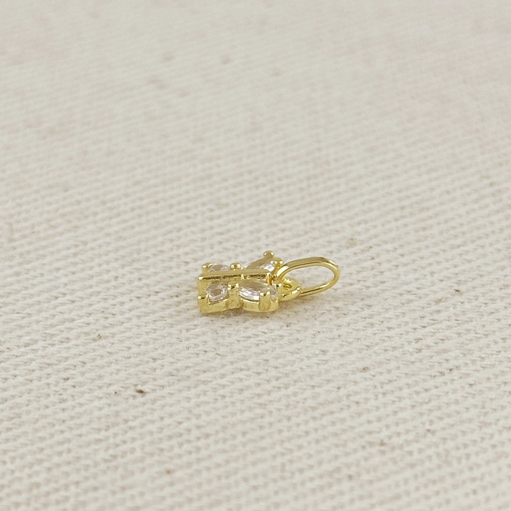 Charm 18k Gold Filled CZ Butterfly