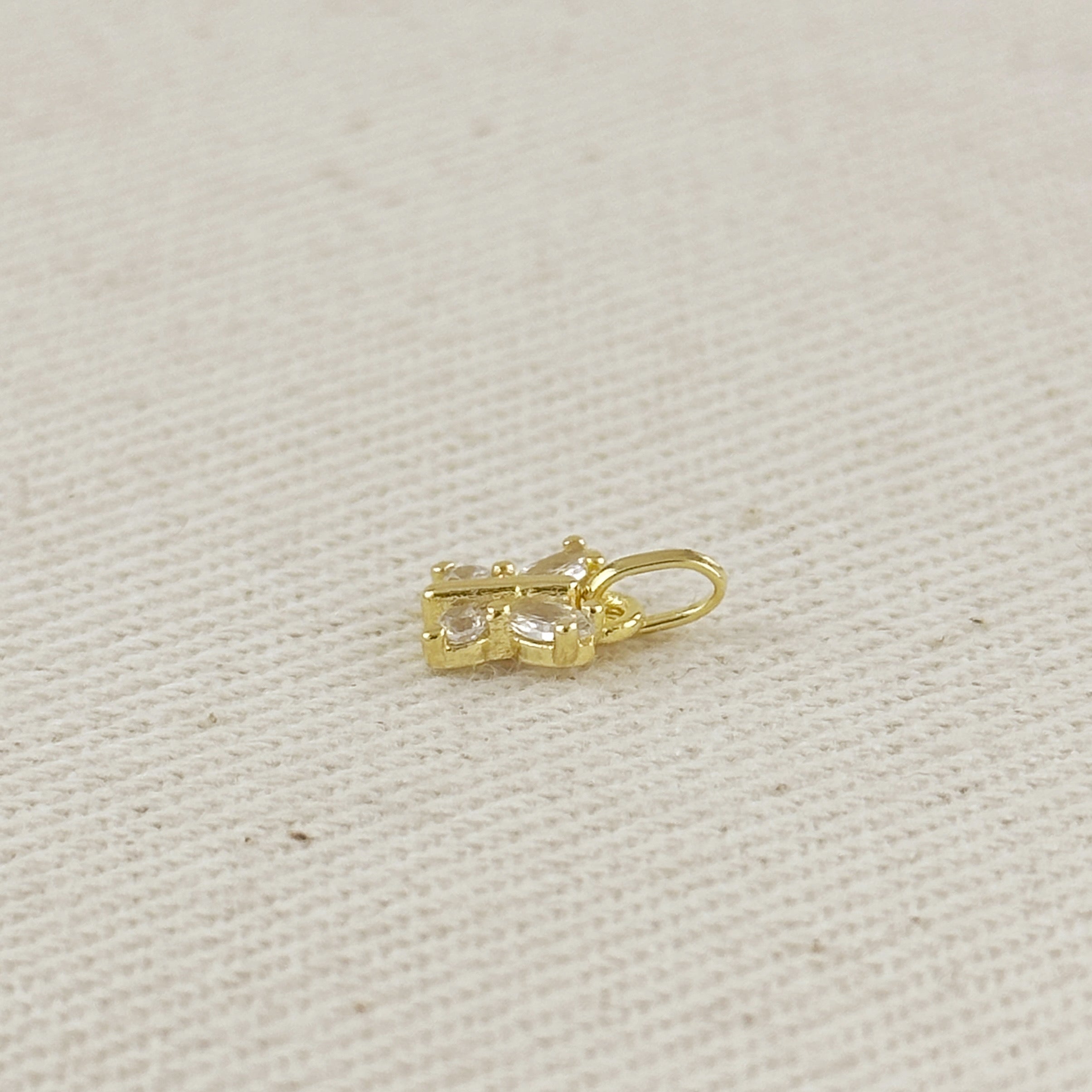 Charm 18k Gold Filled CZ Butterfly