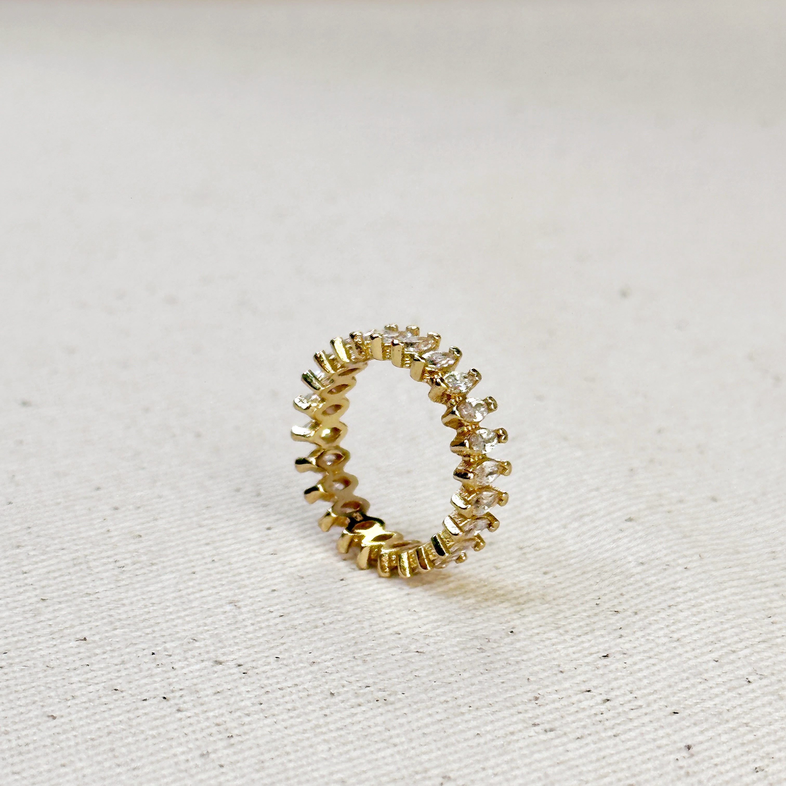 Gold Filled 18k Marquise Eternity Band Ring