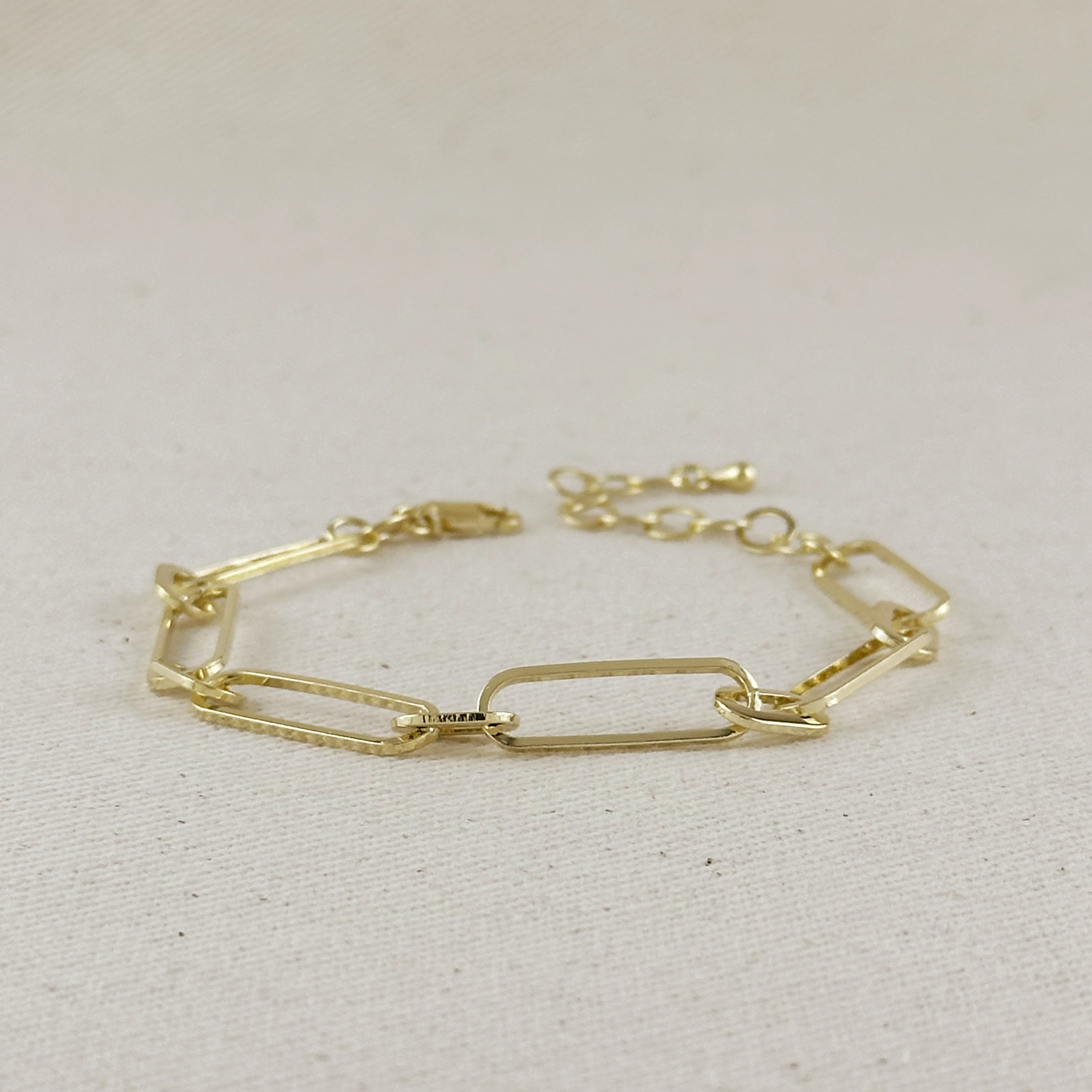 Bracelet 18k Gold Filled Oversized Paperclip