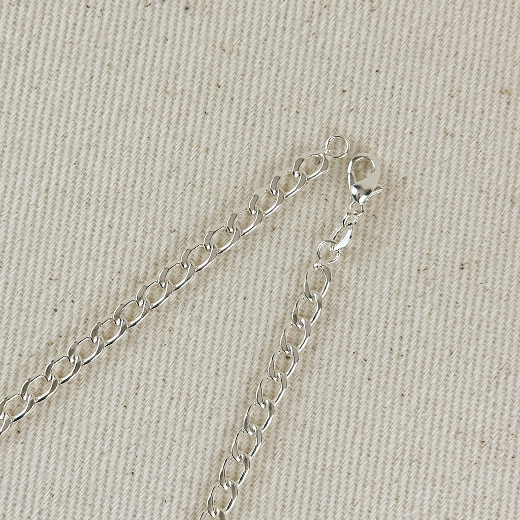 Silver Sterling Curb Chain 4.0mm