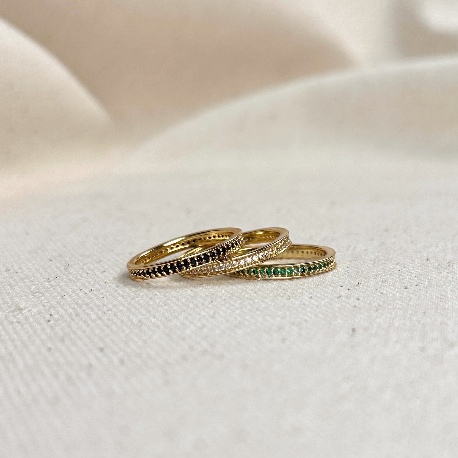 Gold Filled 18k Eternity CZ Band Ring