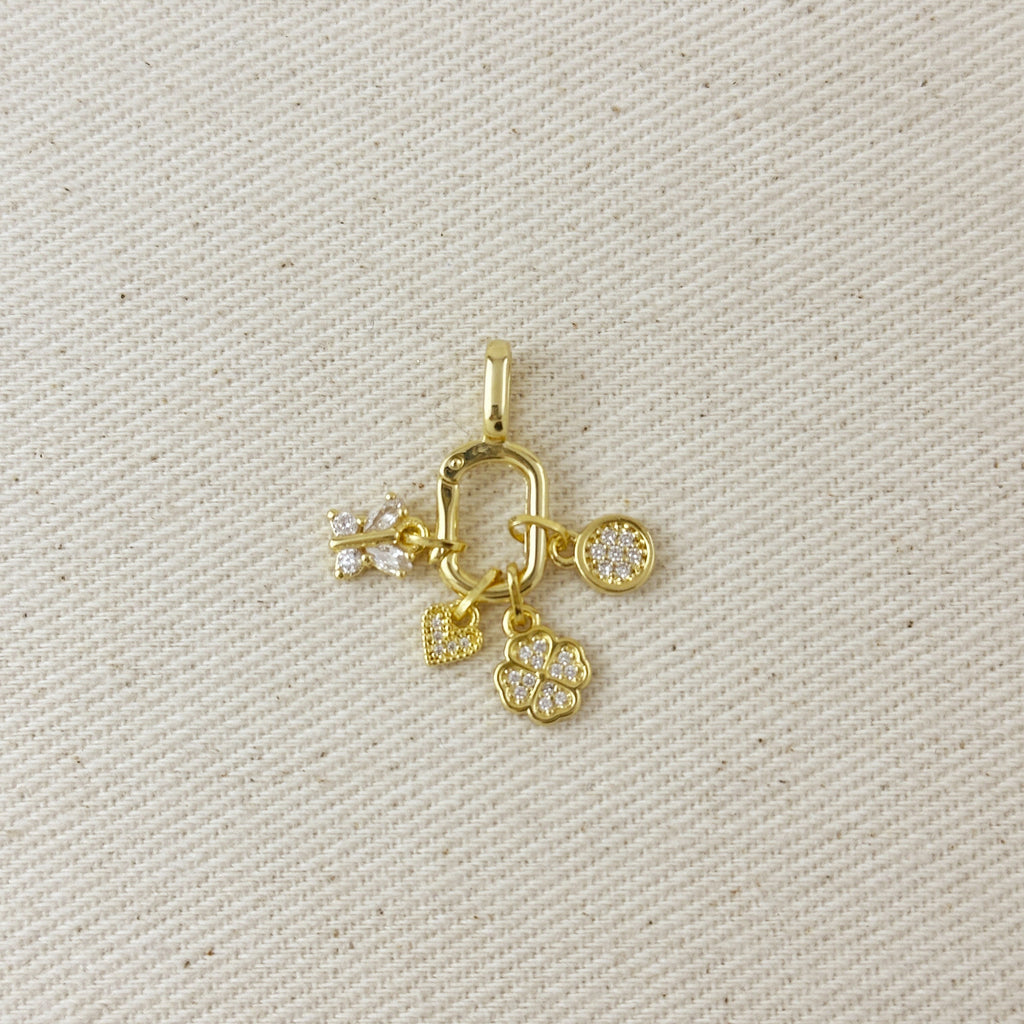 Charm 18k Gold Filled CZ Mini Heart
