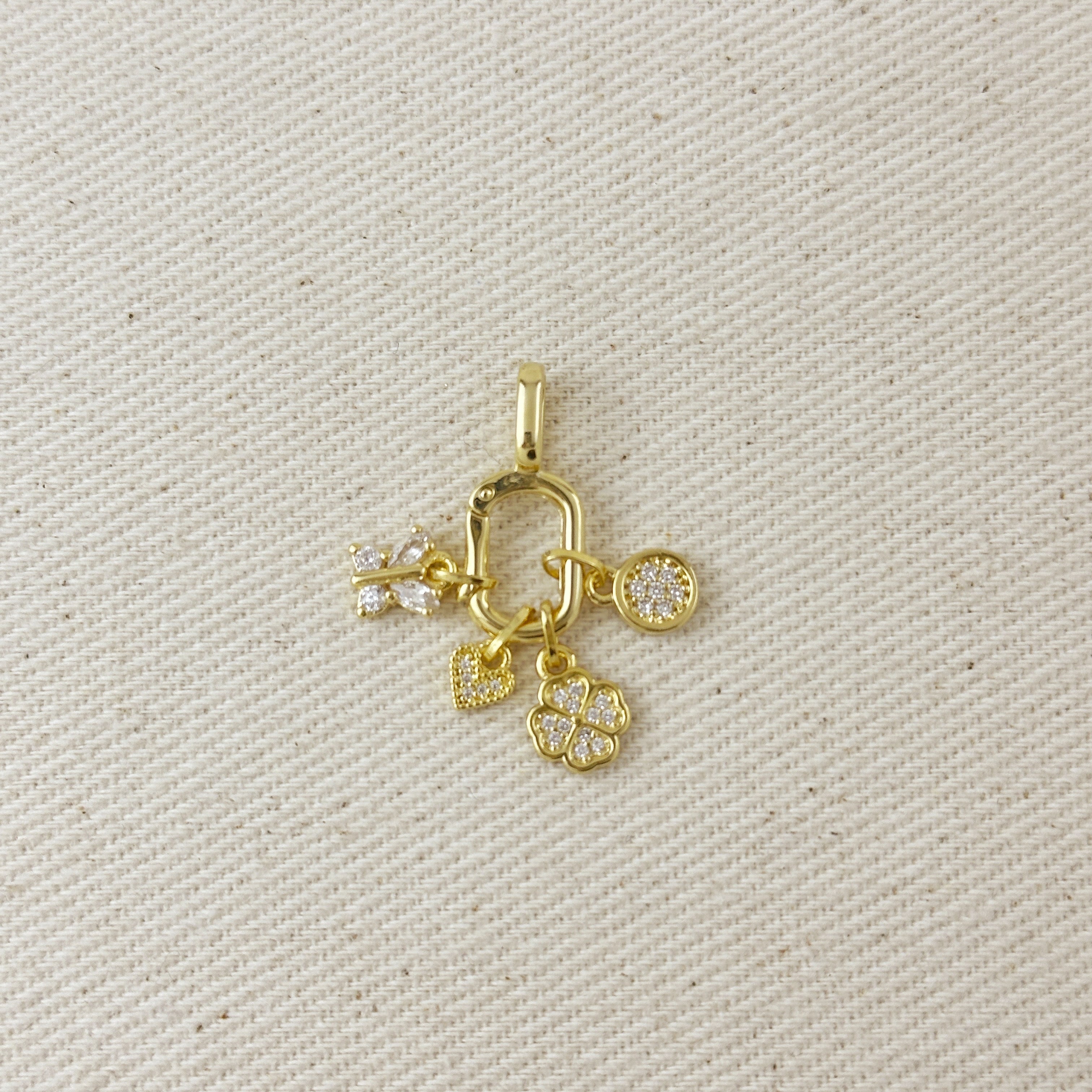 Charm 18k Gold Filled CZ Mini Heart