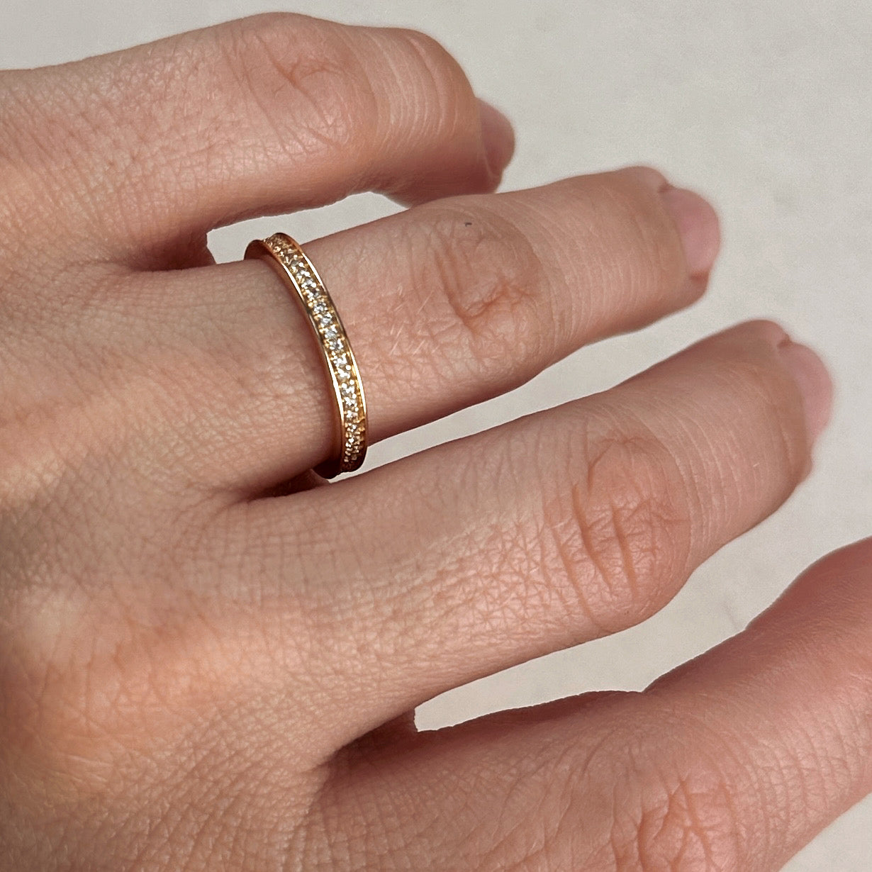 Gold Filled 18k Eternity CZ Band Ring