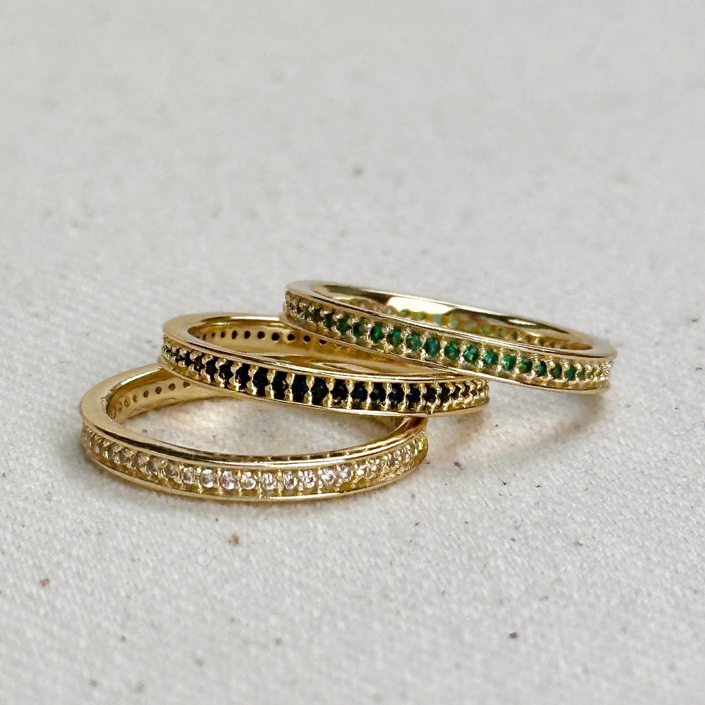Gold Filled 18k Eternity CZ Band Ring
