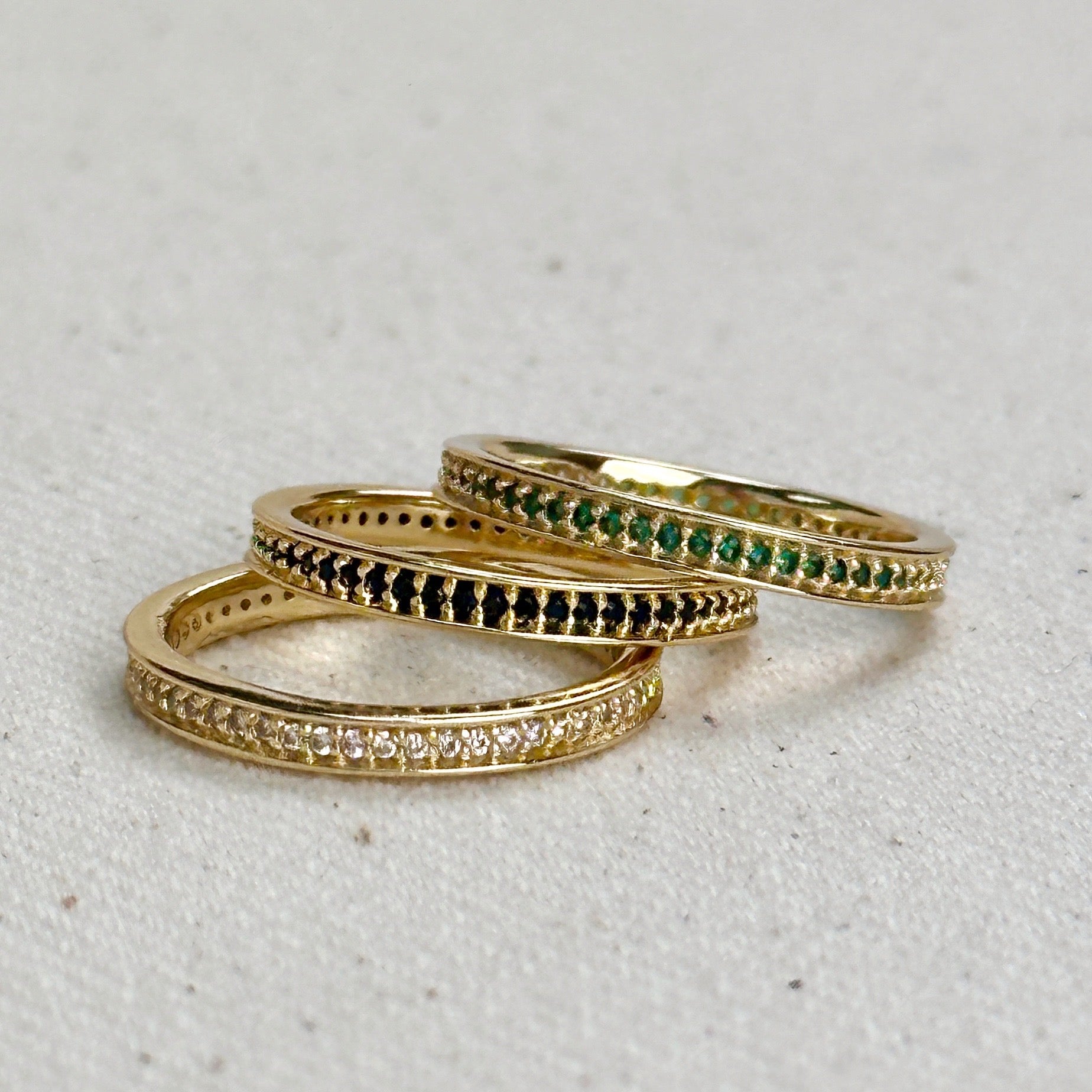 Gold Filled 18k Eternity CZ Band Ring
