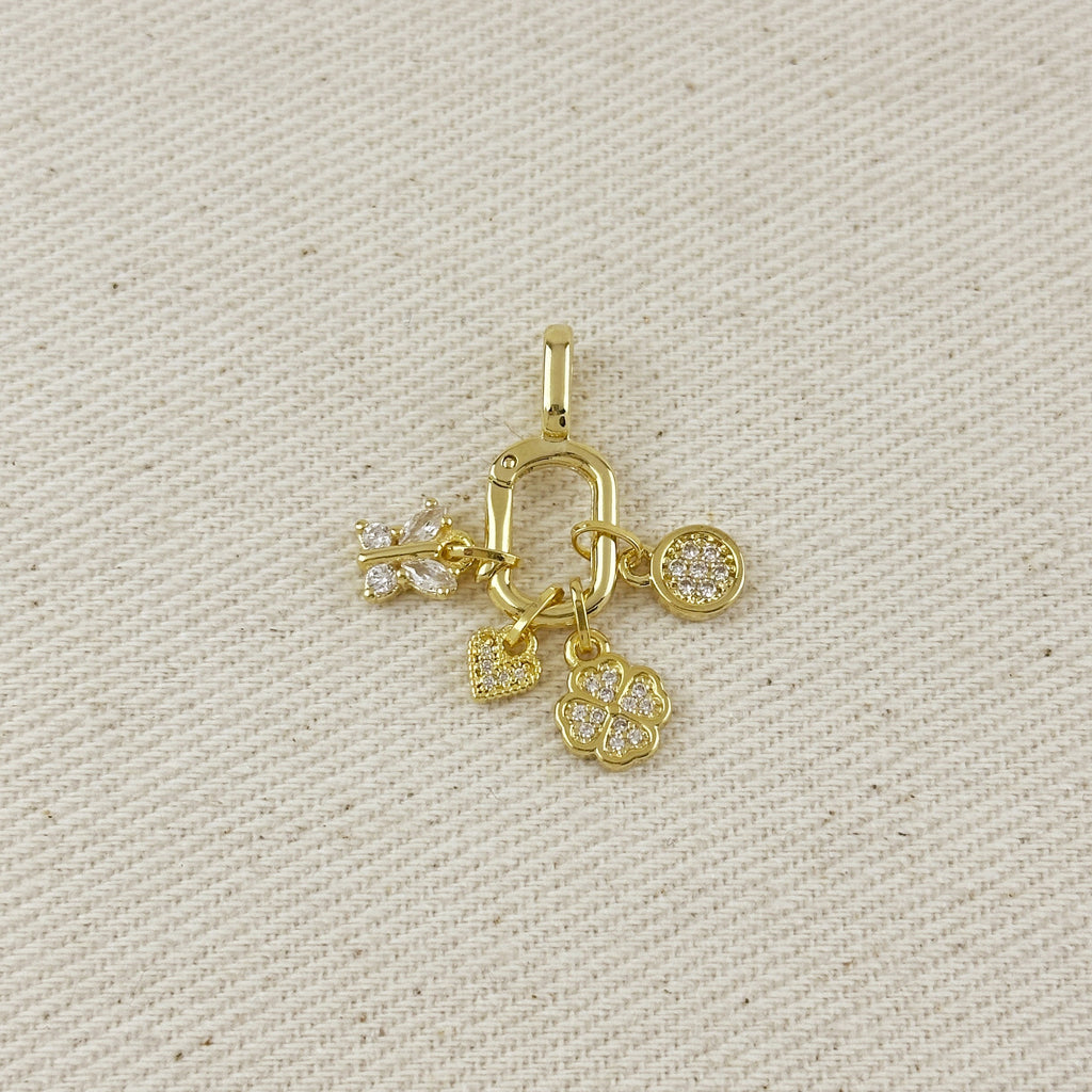 Charm 18k Gold Filled CZ Butterfly