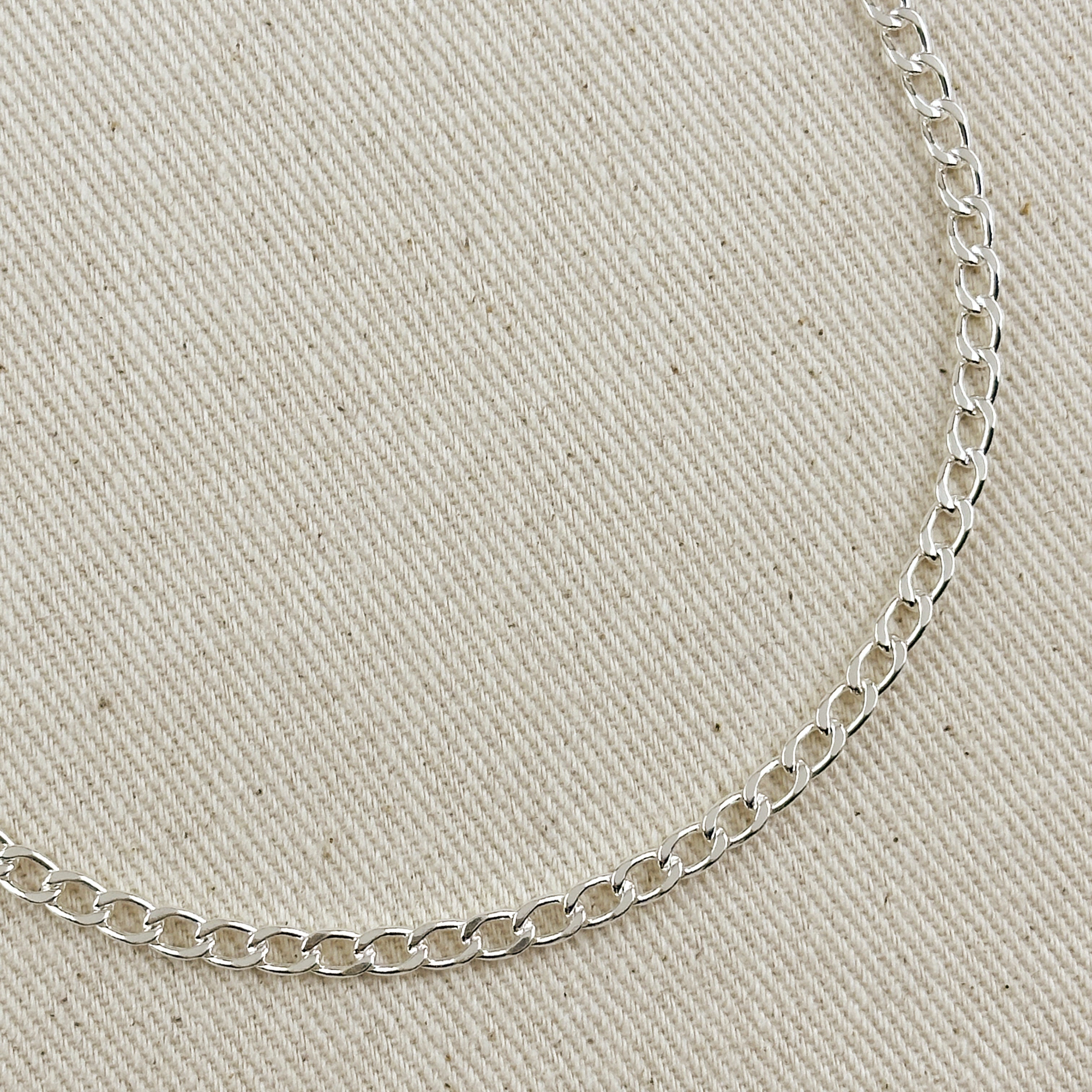 Silver Sterling Curb Chain 4.0mm