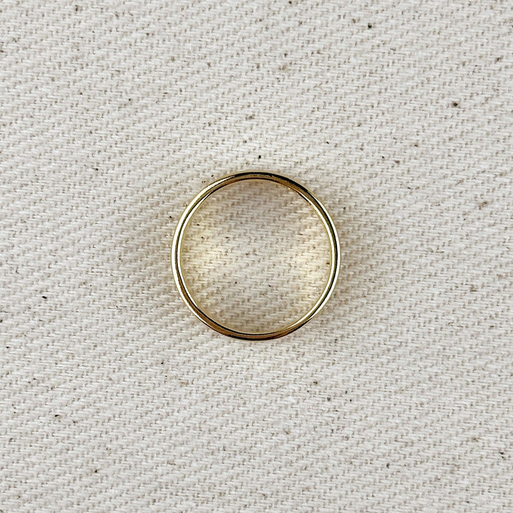 Ring 18k Gold Filled Polished Flat Band