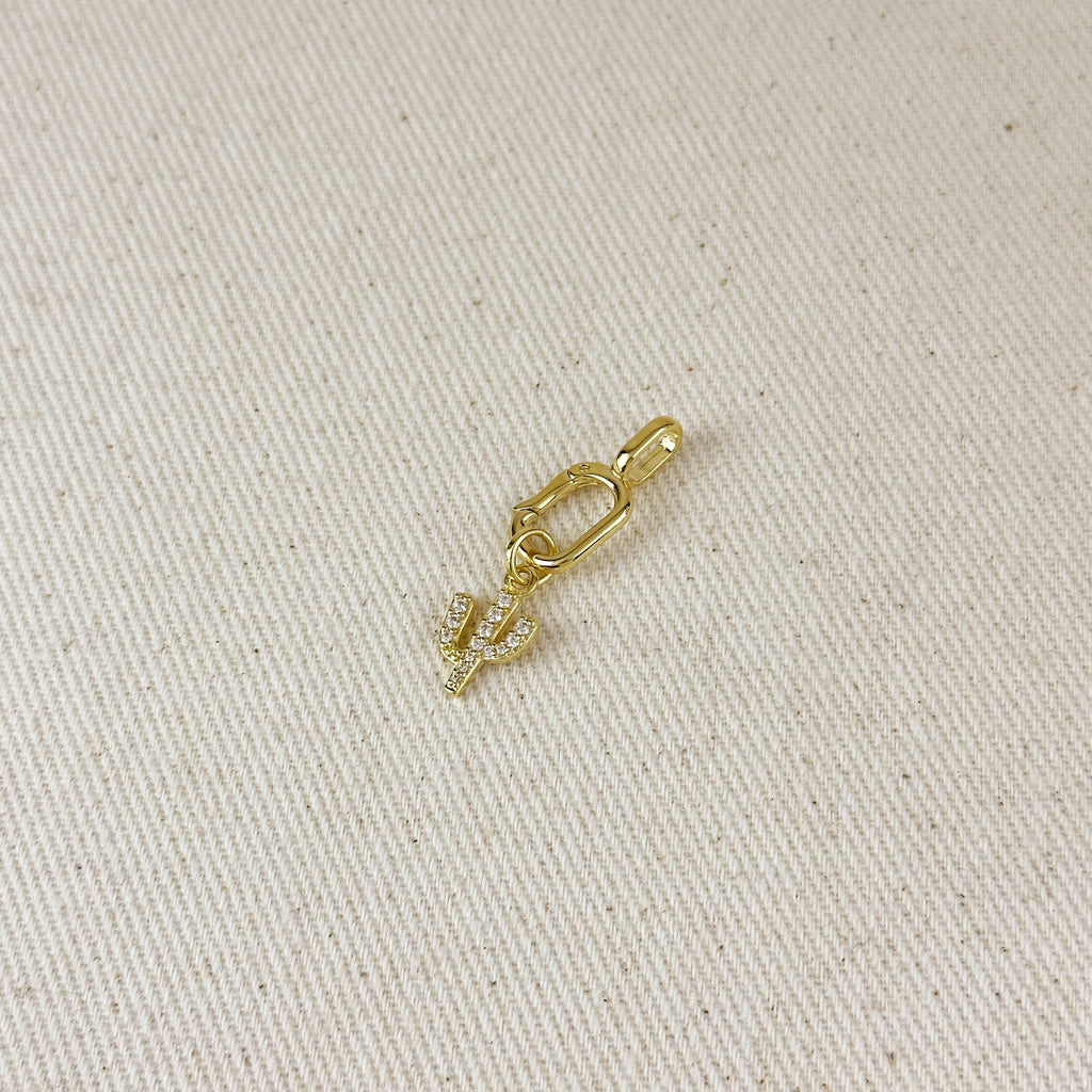 Gold Filled 18k CZ Cactus Charm