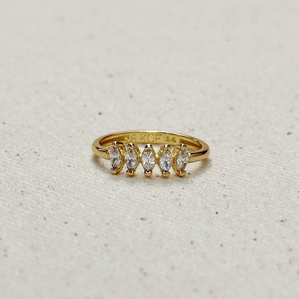 Gold Filled 18k Ring with Marquise CZ
