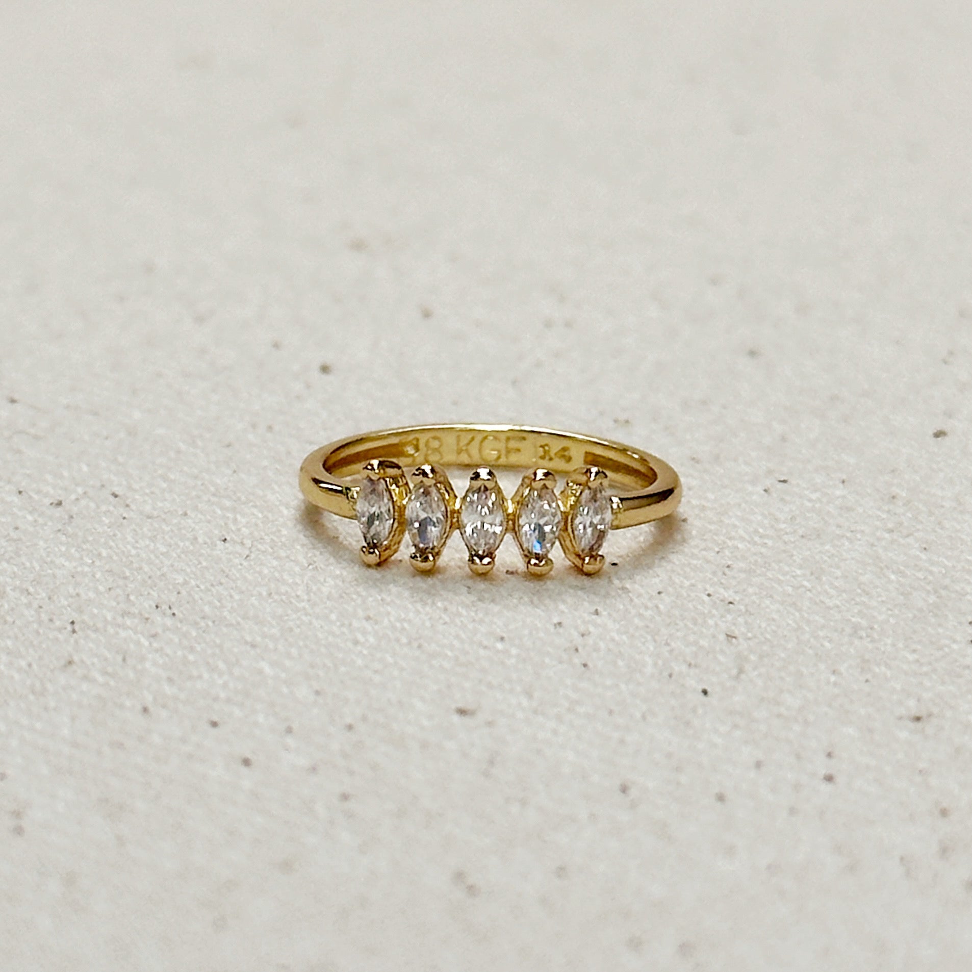Gold Filled 18k Ring with Marquise CZ