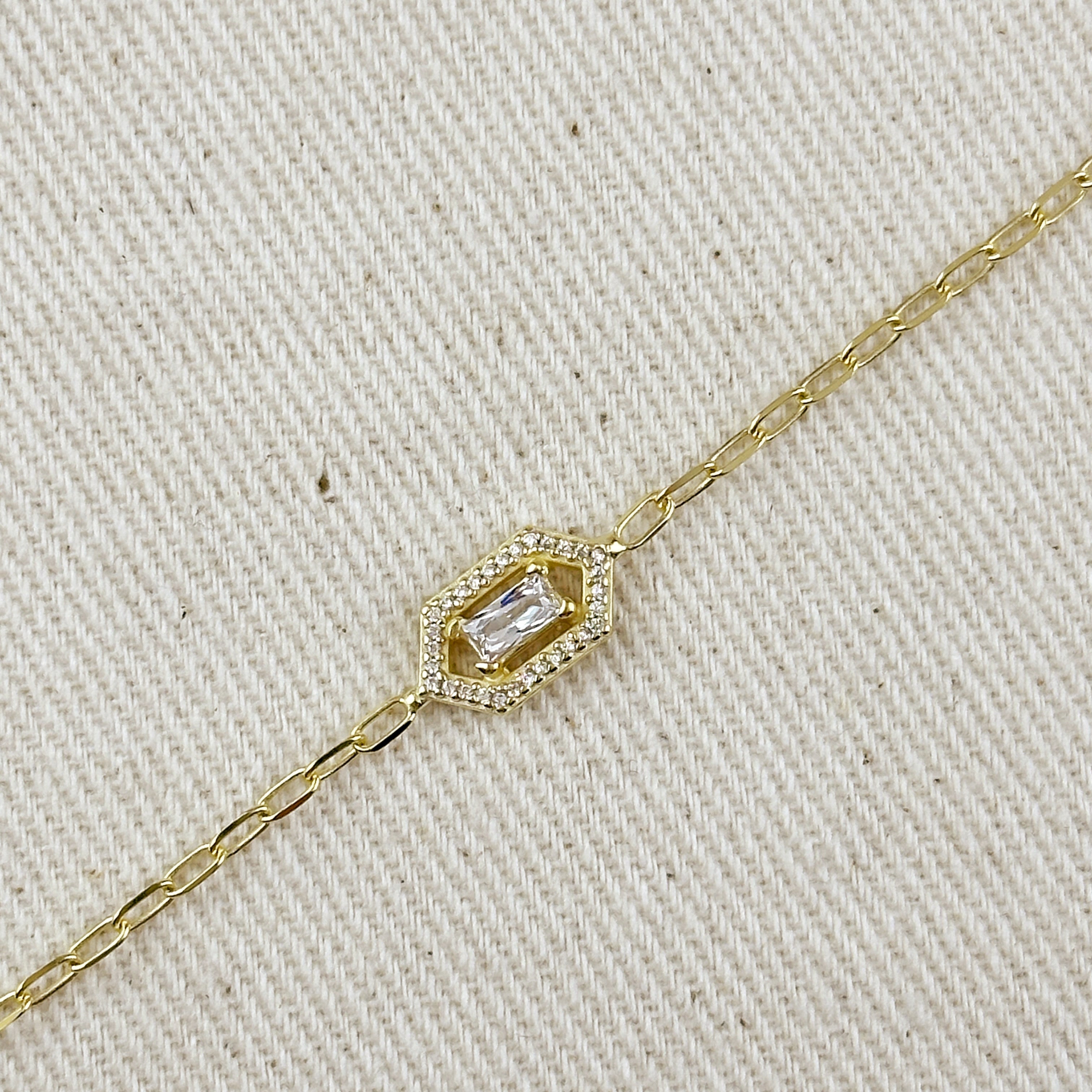Gold Vermeil 18k Fancy Birthstone Bracelet
