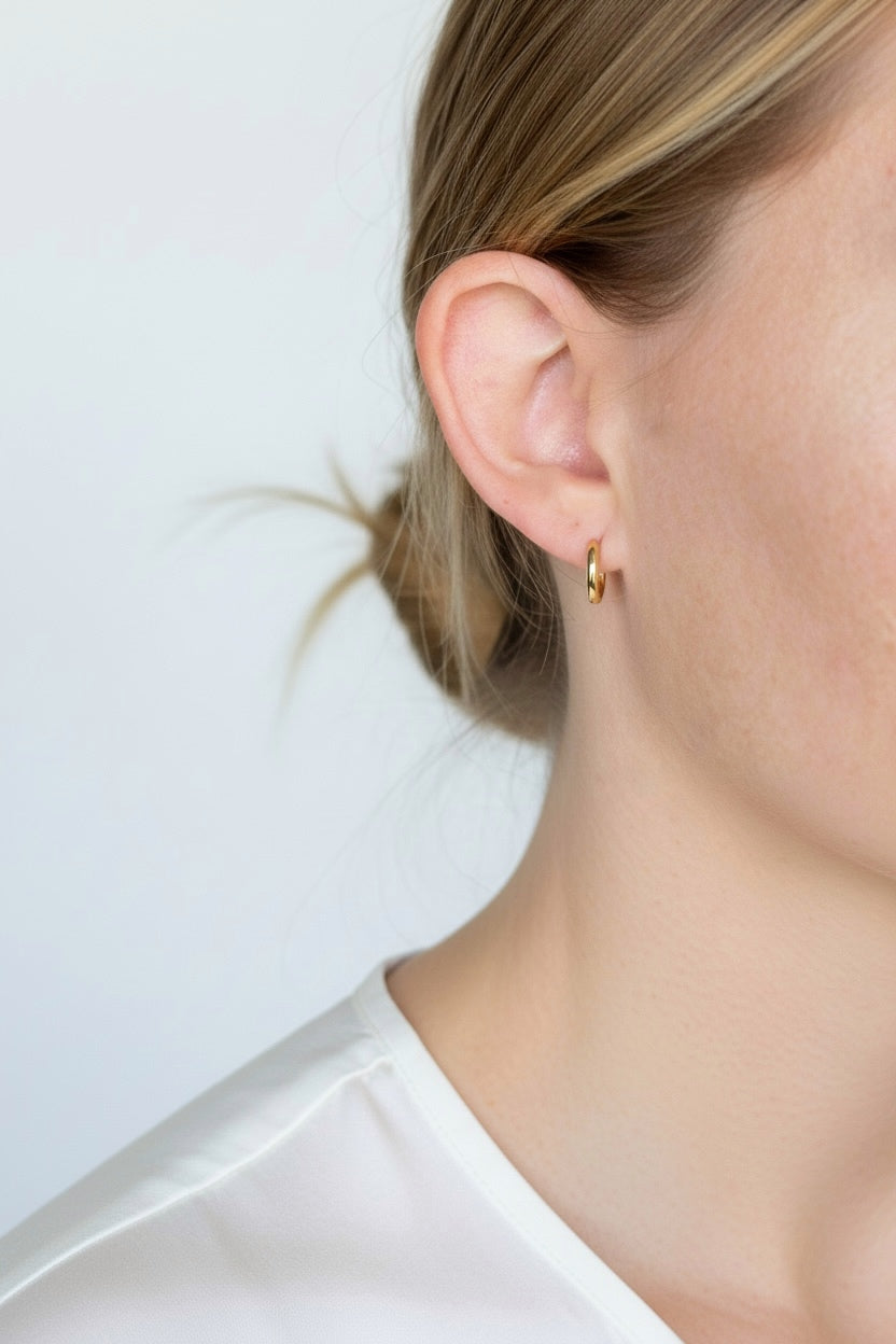 Earrings 18k Gold Filled Mini U Hoop