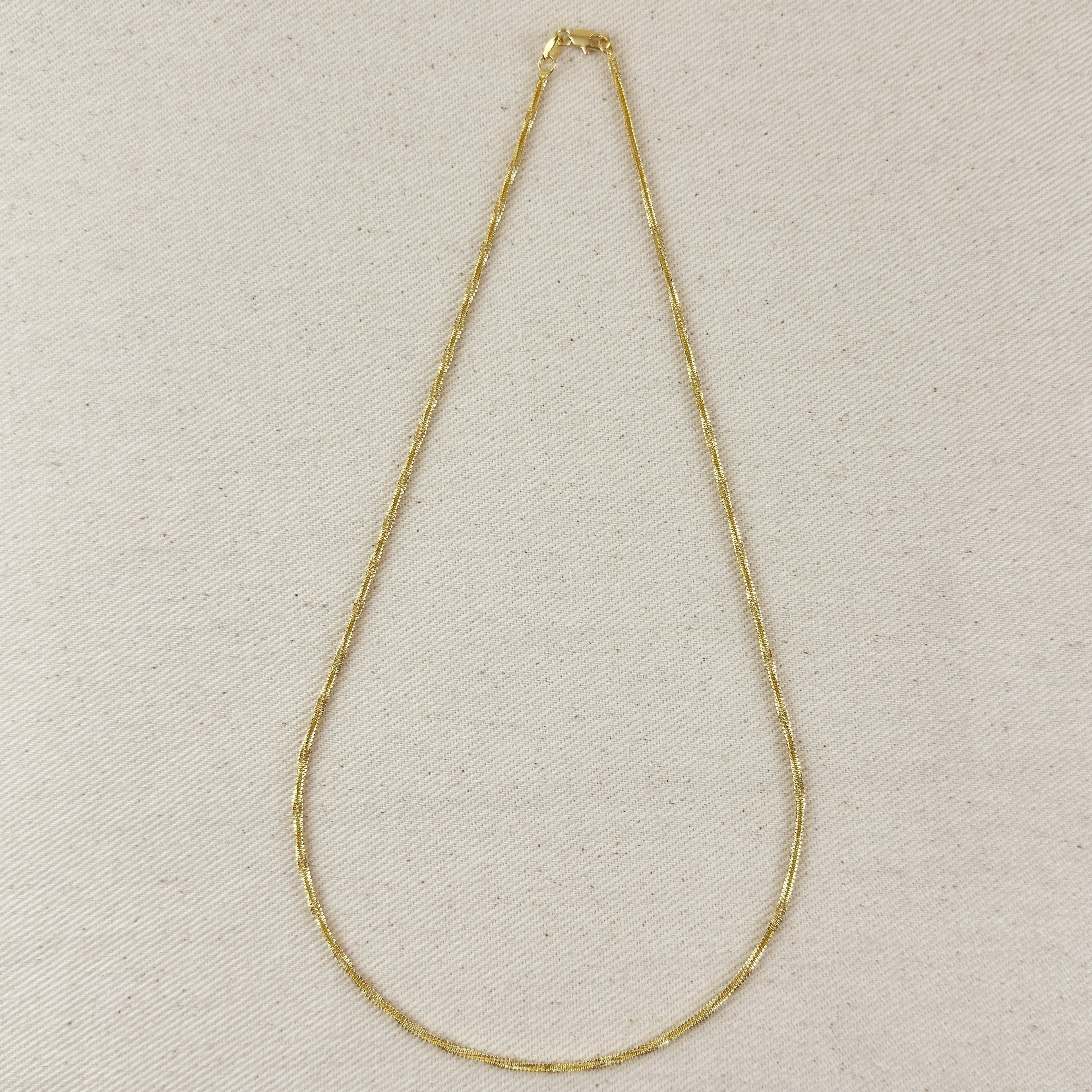 Chain 18k Gold Filled 2mm Square Rope
