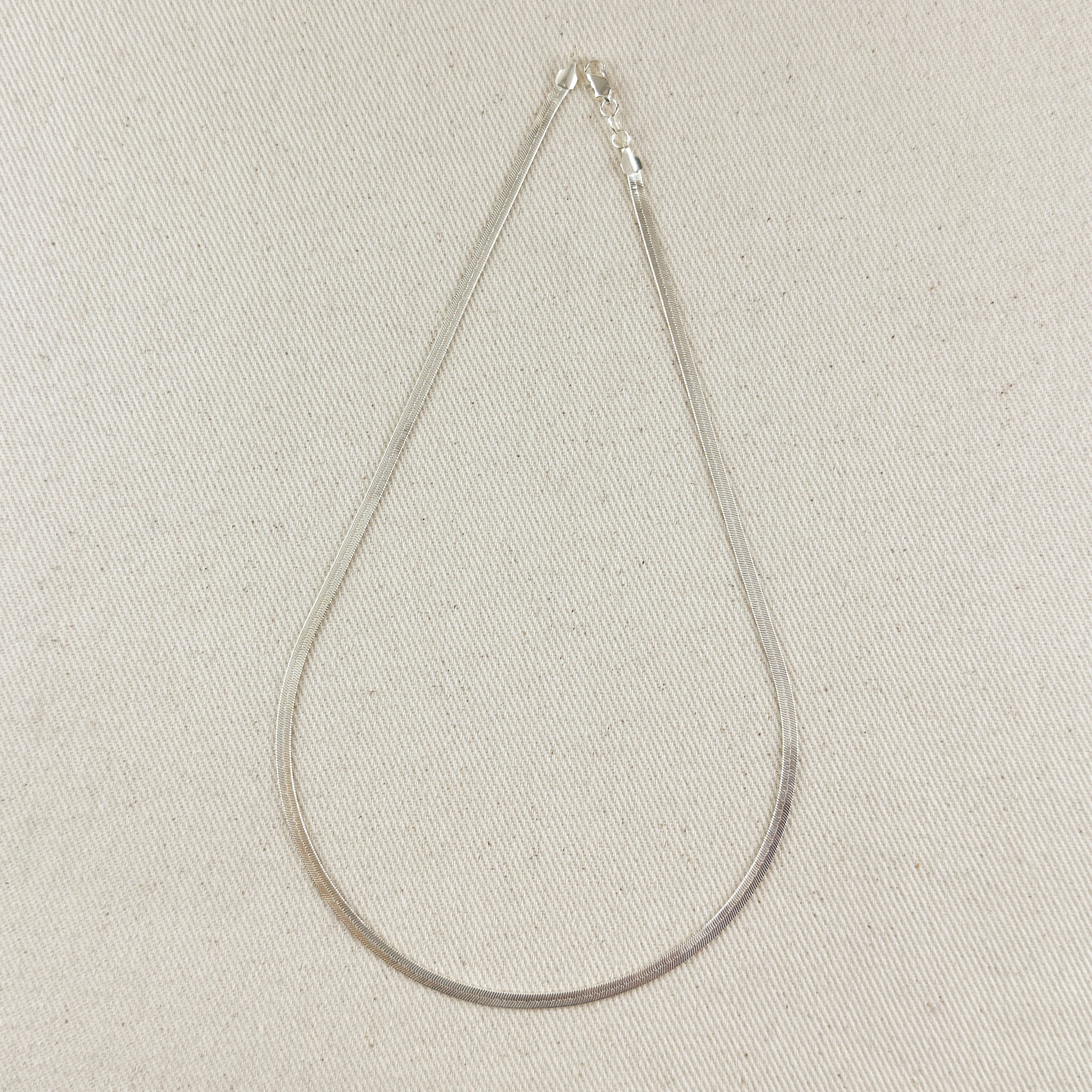 Silver Herringbone Sterling 3.1mm