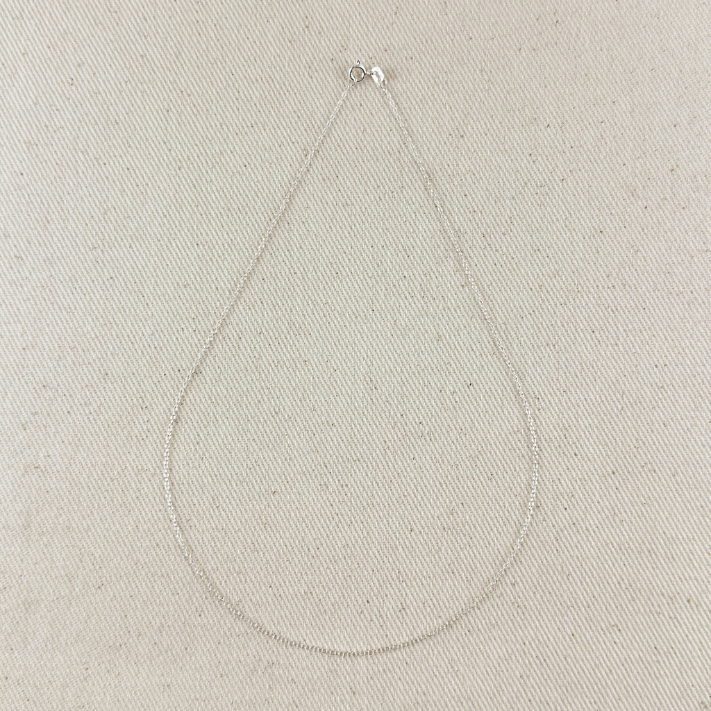 Silver Sterling Super Light Cable Chain 1.2mm Necklaces
