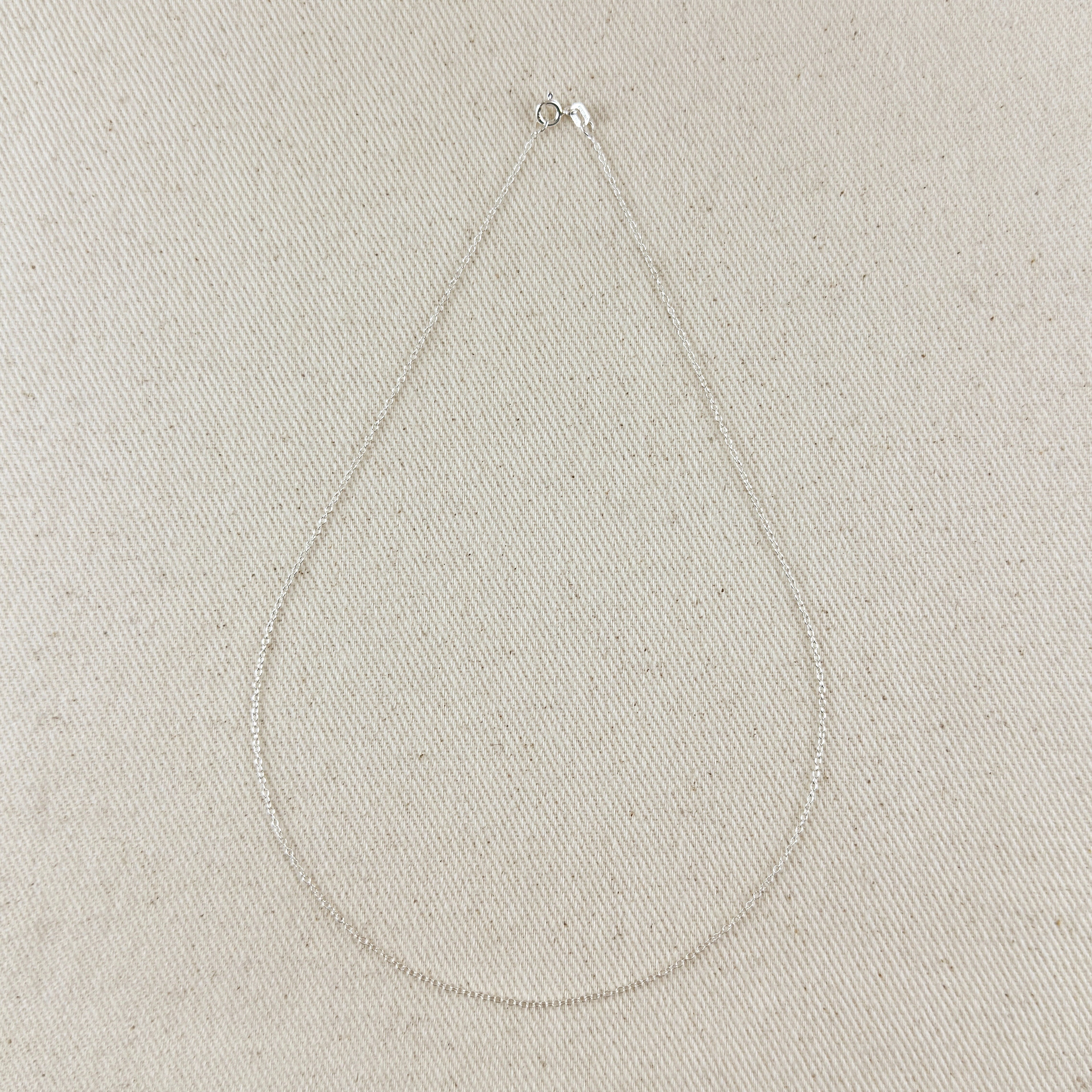 Silver Sterling Super Light Cable Chain 1.2mm Necklaces