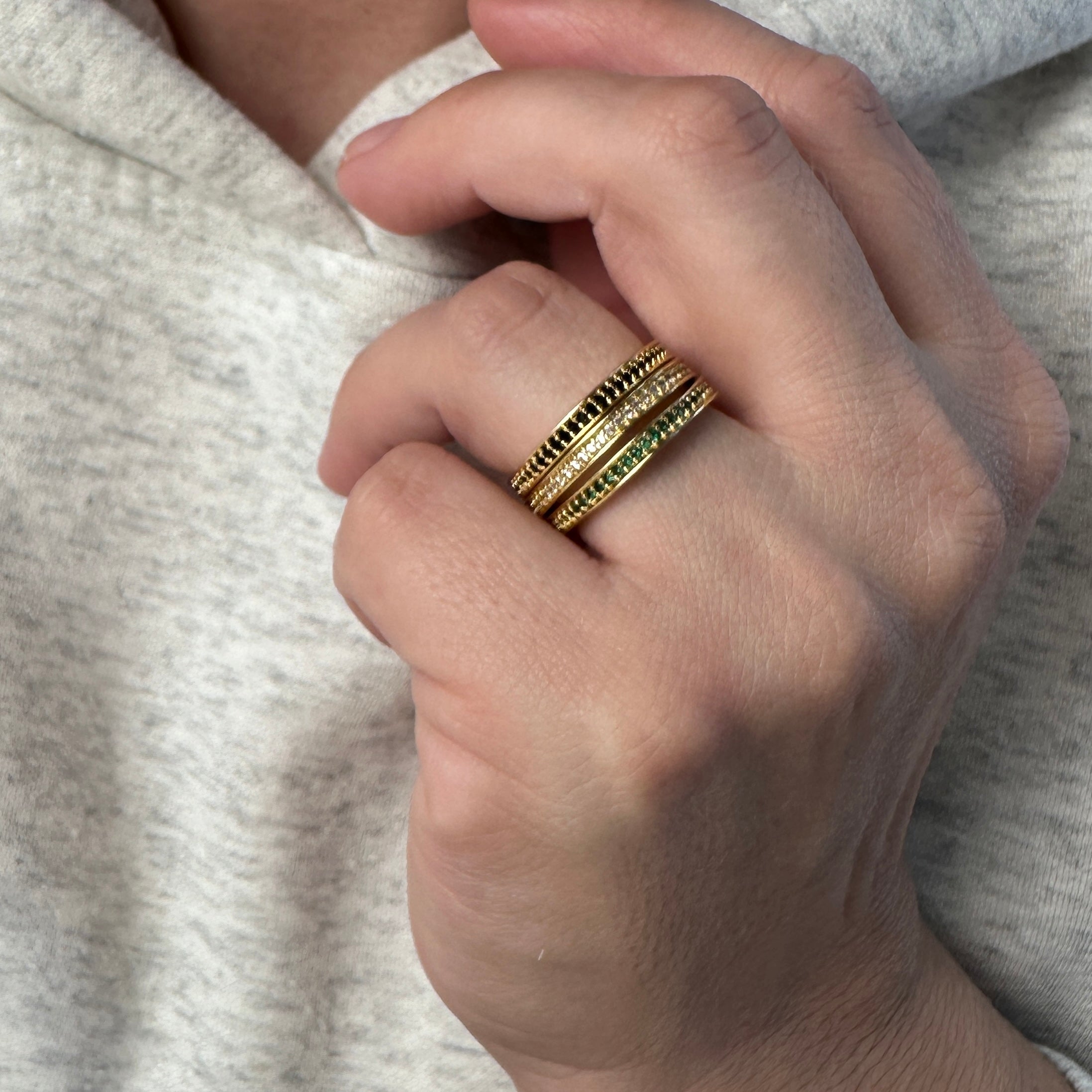 Gold Filled 18k Eternity CZ Band Ring
