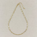 Gold Filled 18k Textured Bar Link Necklace