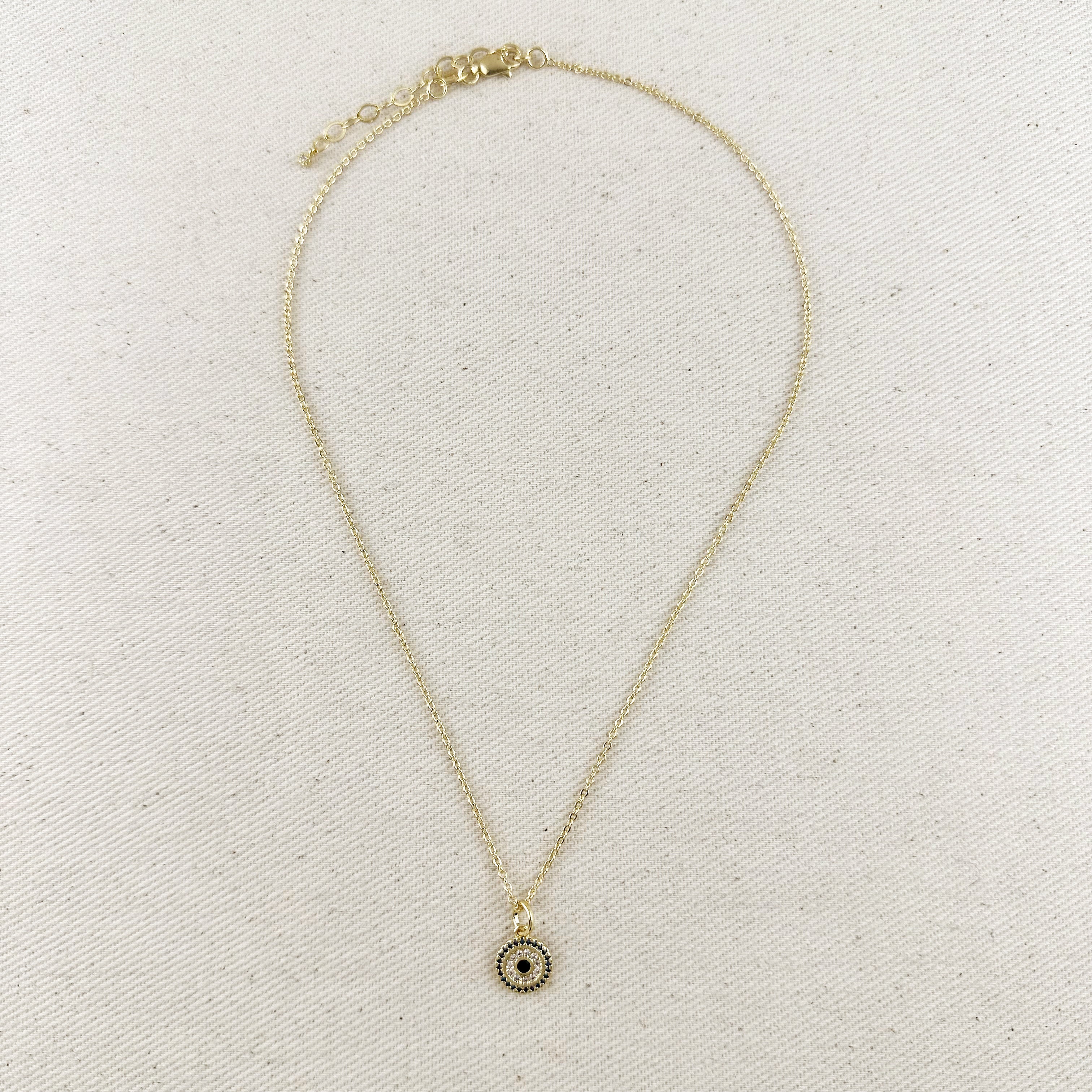 18k Gold Filled Mandala Protection Necklace