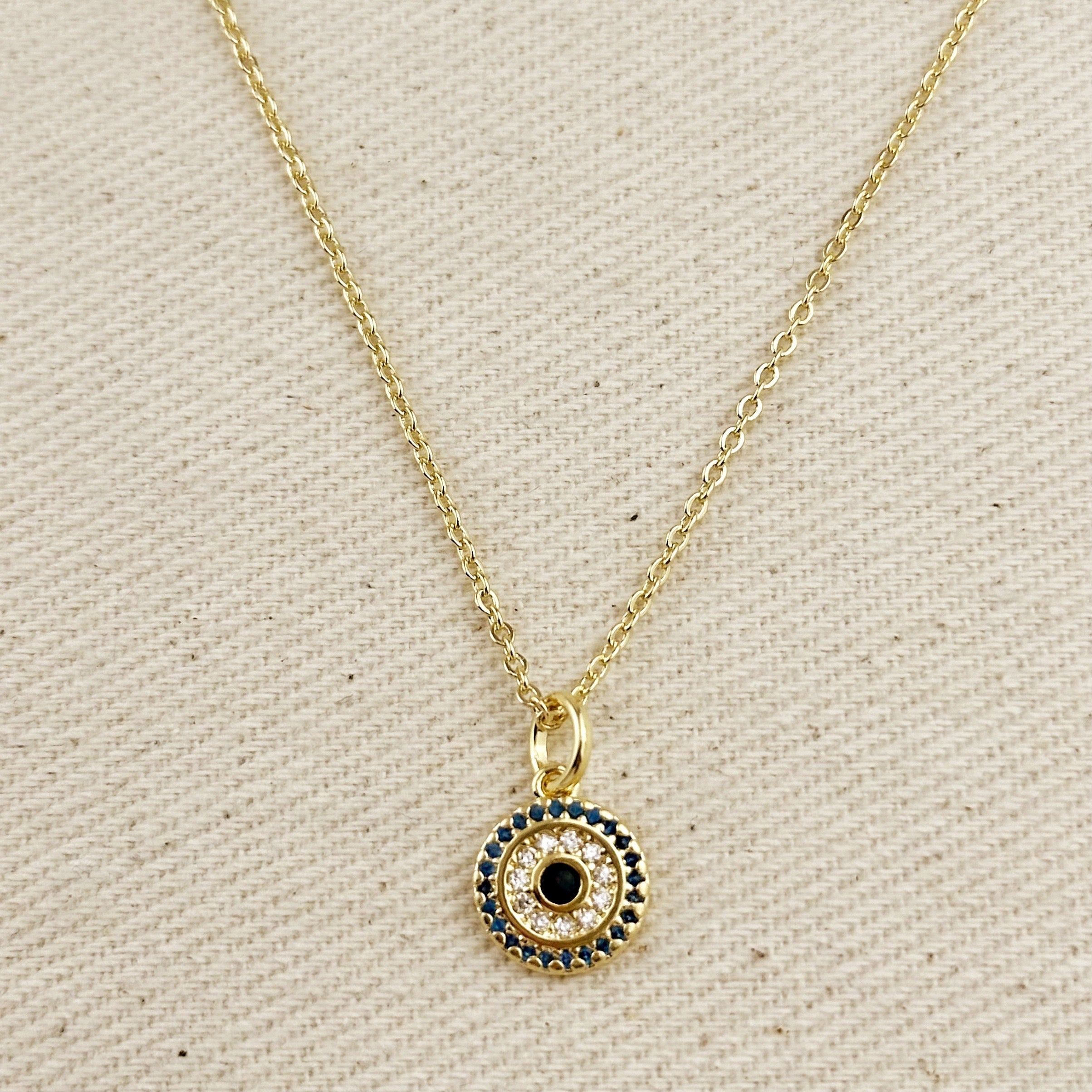 18k Gold Filled Mandala Protection Necklace