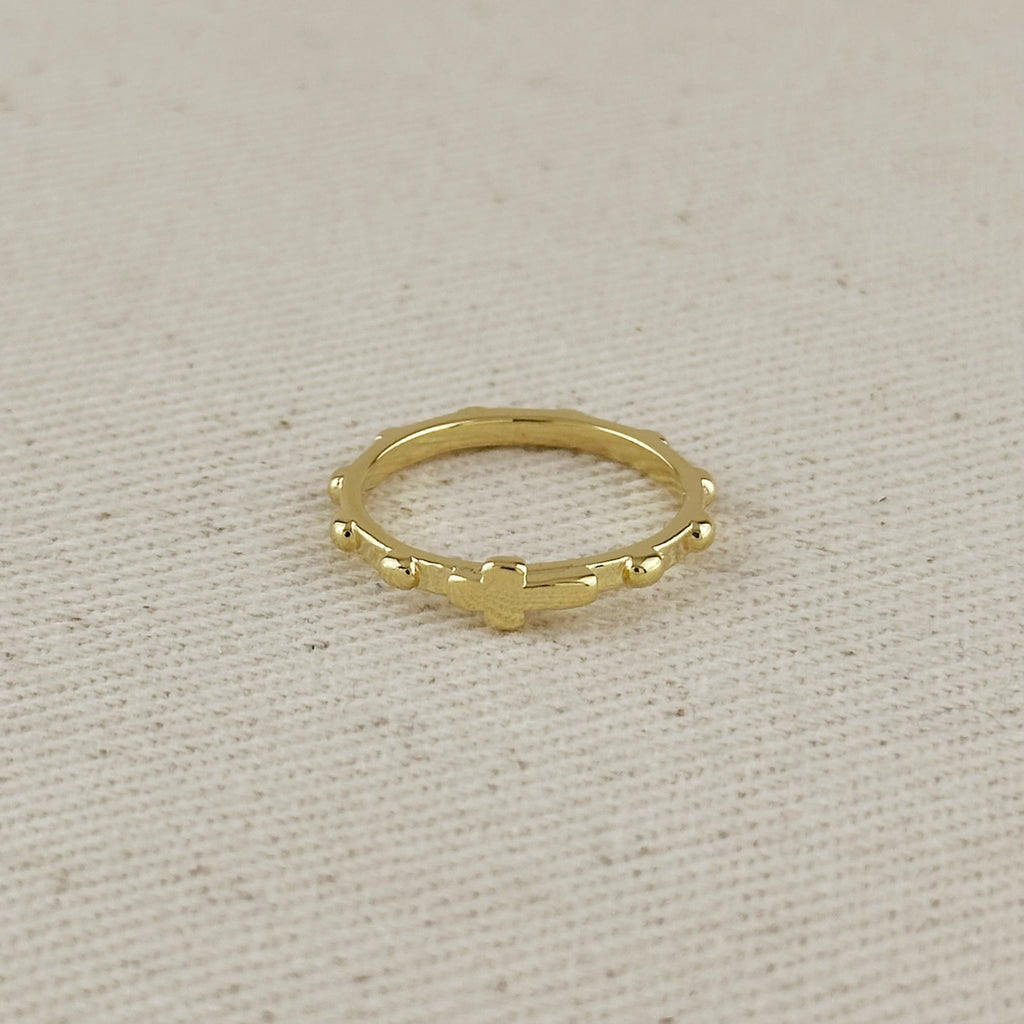 Gold Filled 18k Rosary Prayer Ring