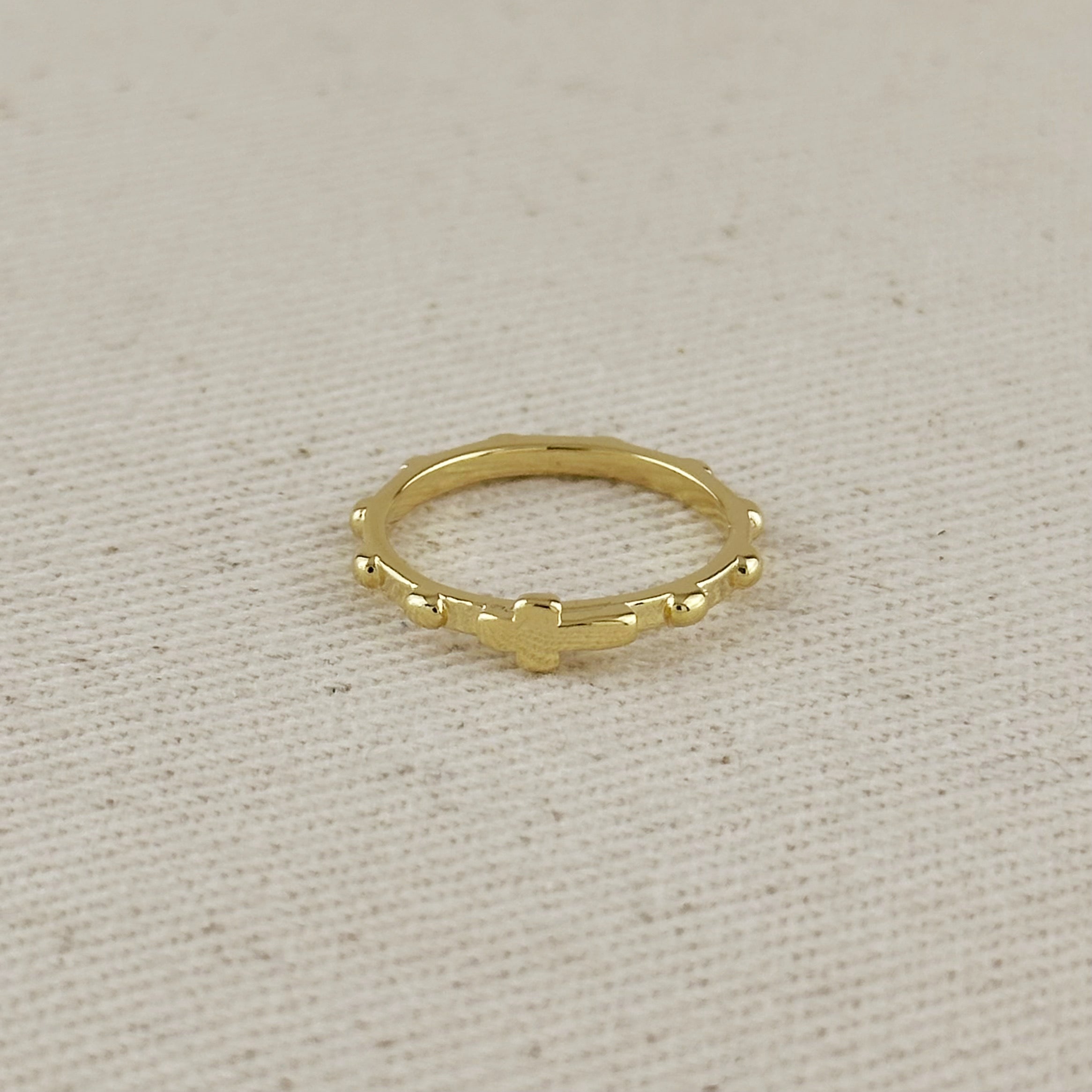 Gold Filled 18k Rosary Prayer Ring