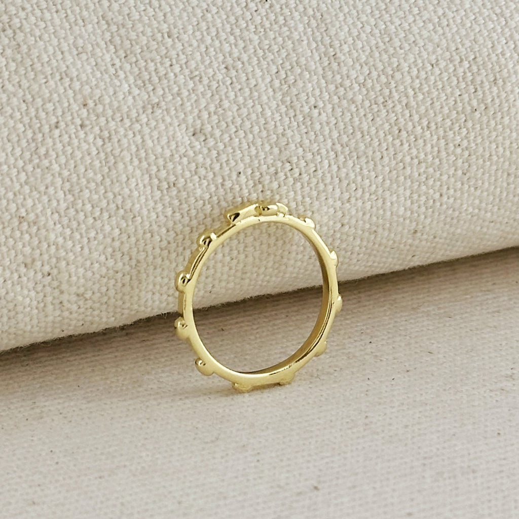 Gold Filled 18k Rosary Prayer Ring