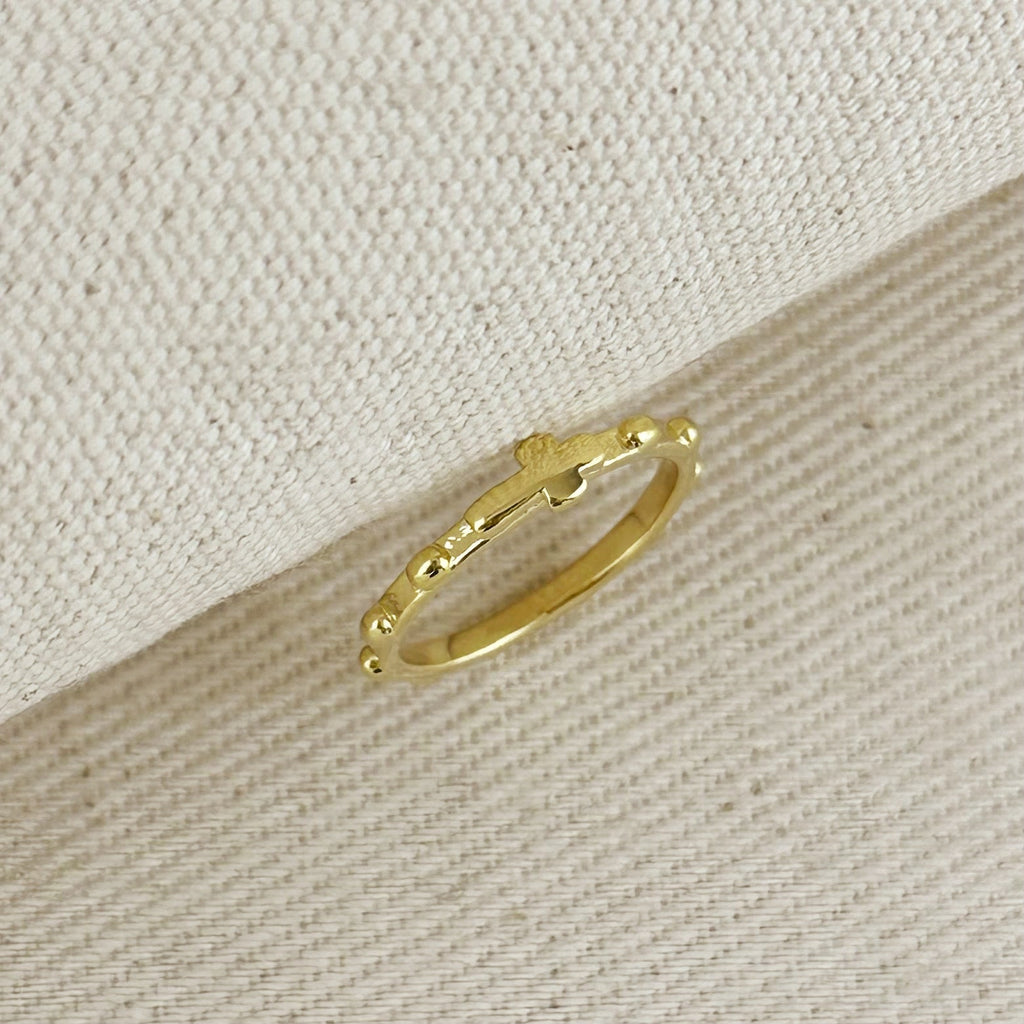 Gold Filled 18k Rosary Prayer Ring