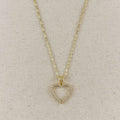Gold filled 18k Stoned Heart Necklace