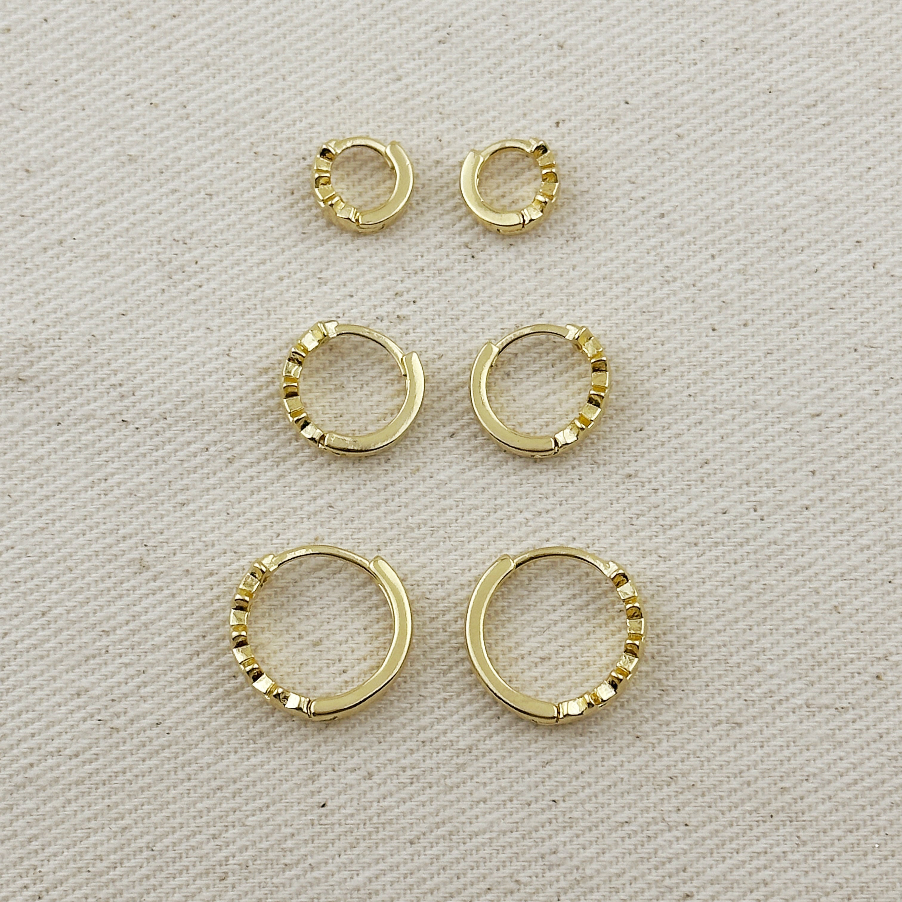 Gold Filled 18k Stars Clicker Hoop Earrings
