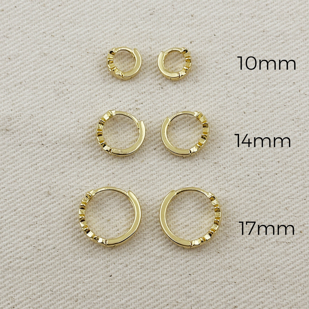 Gold Filled 18k Stars Clicker Hoop Earrings