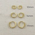 Gold Filled 18k Stars Clicker Hoop Earrings