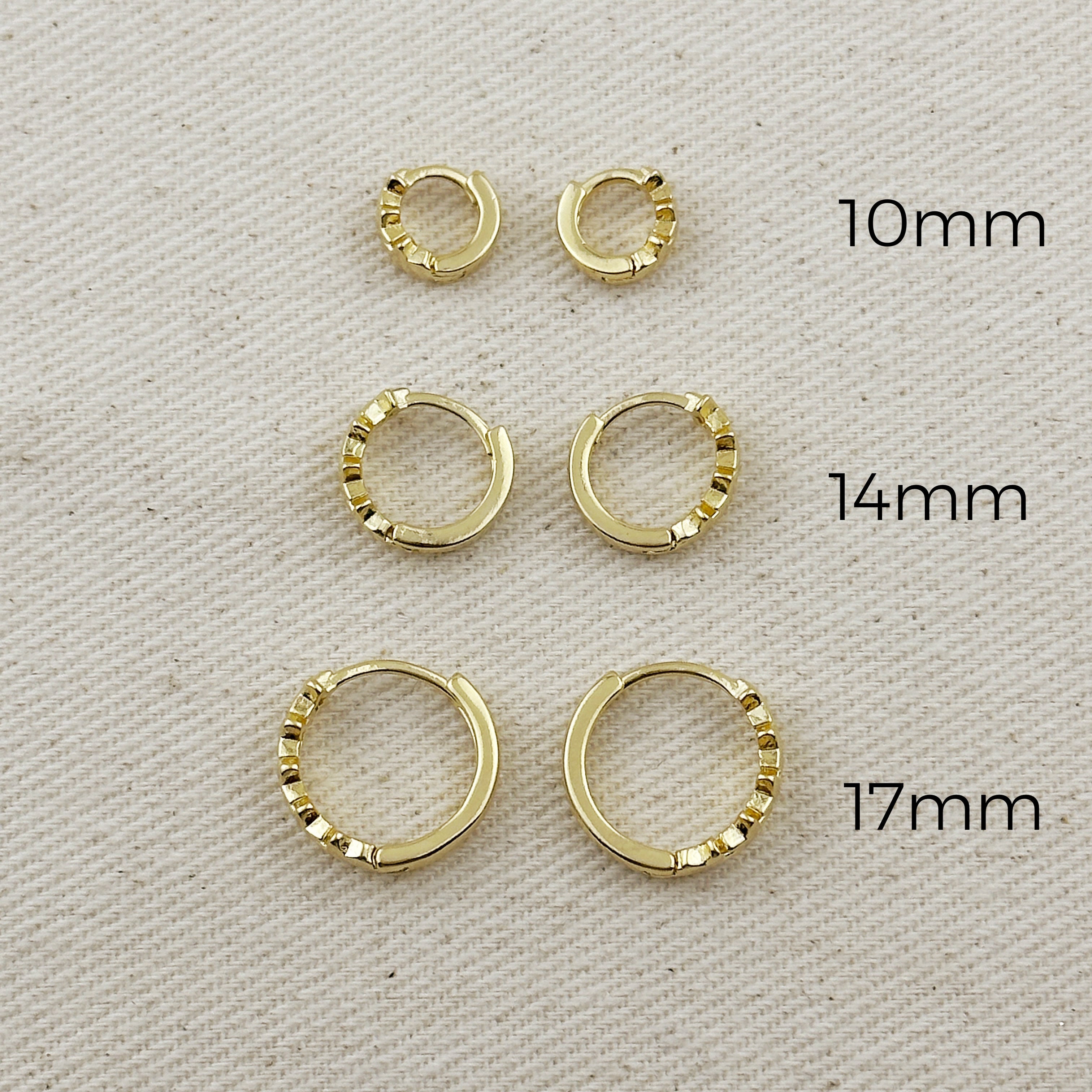 Gold Filled 18k Stars Clicker Hoop Earrings