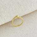 Gold Filled 18k Pearl & Crystal Ring