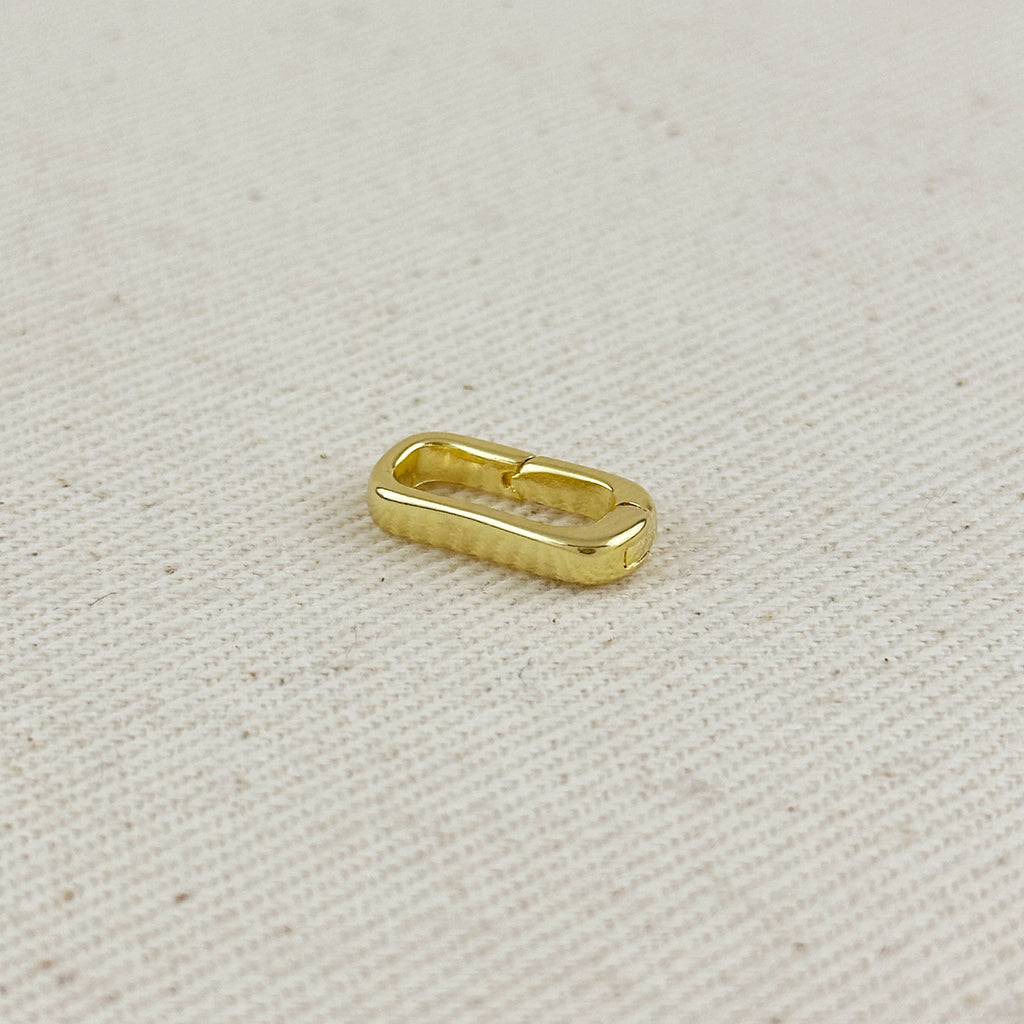 Clasp 18k Gold Filled 17mm Oblong Carabiner