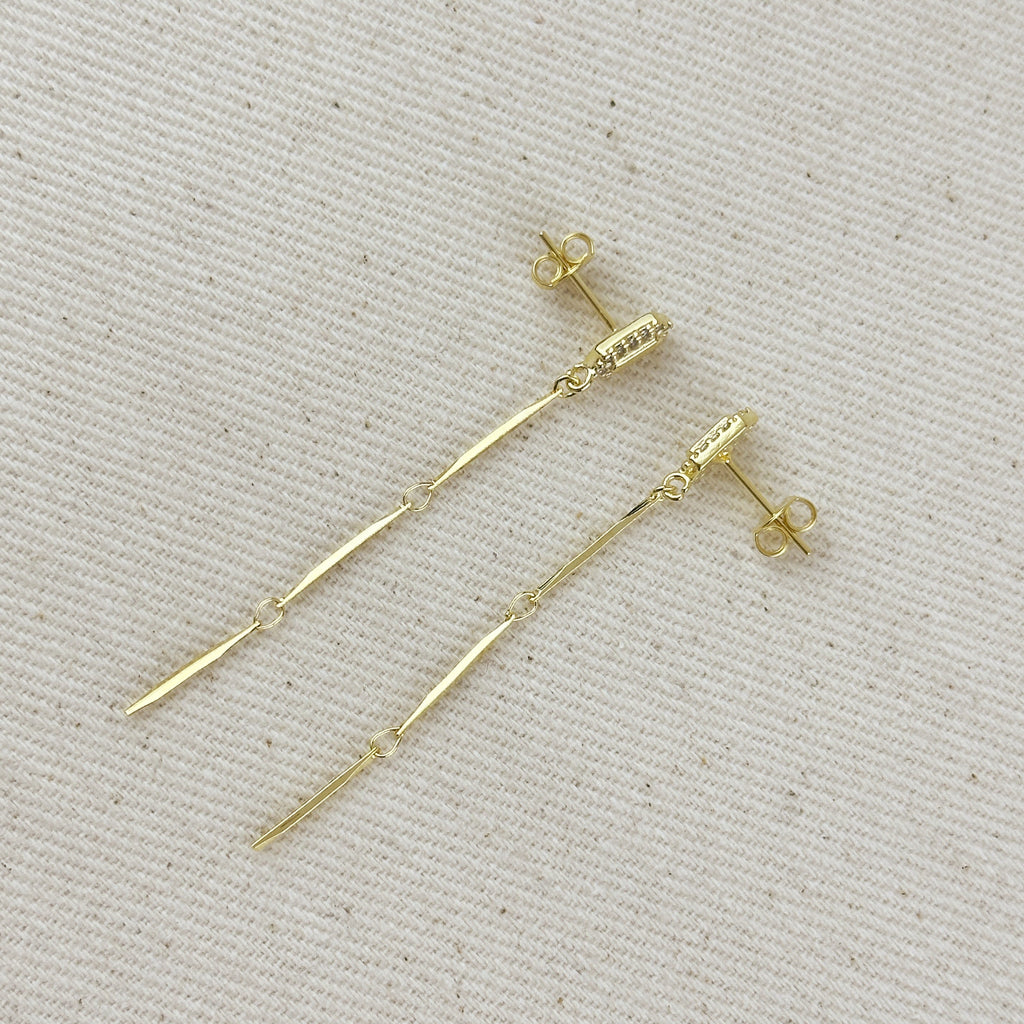 Earrings 18k Gold Filled Straw Drop
