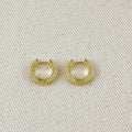 Gold Filled 18k All Around CZ Clicker Hoop Earrings
