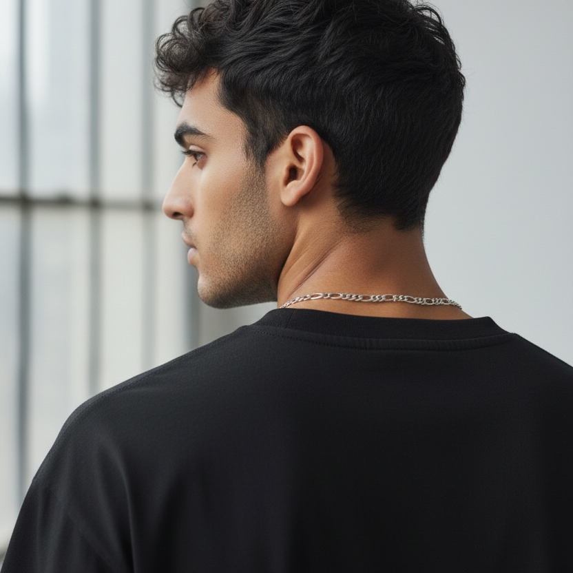 Sterling Silver 5.2mm Figaro 3x1x1 Chain