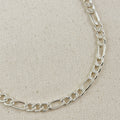 Sterling Silver 7.4mm Figaro 3x1 Chain