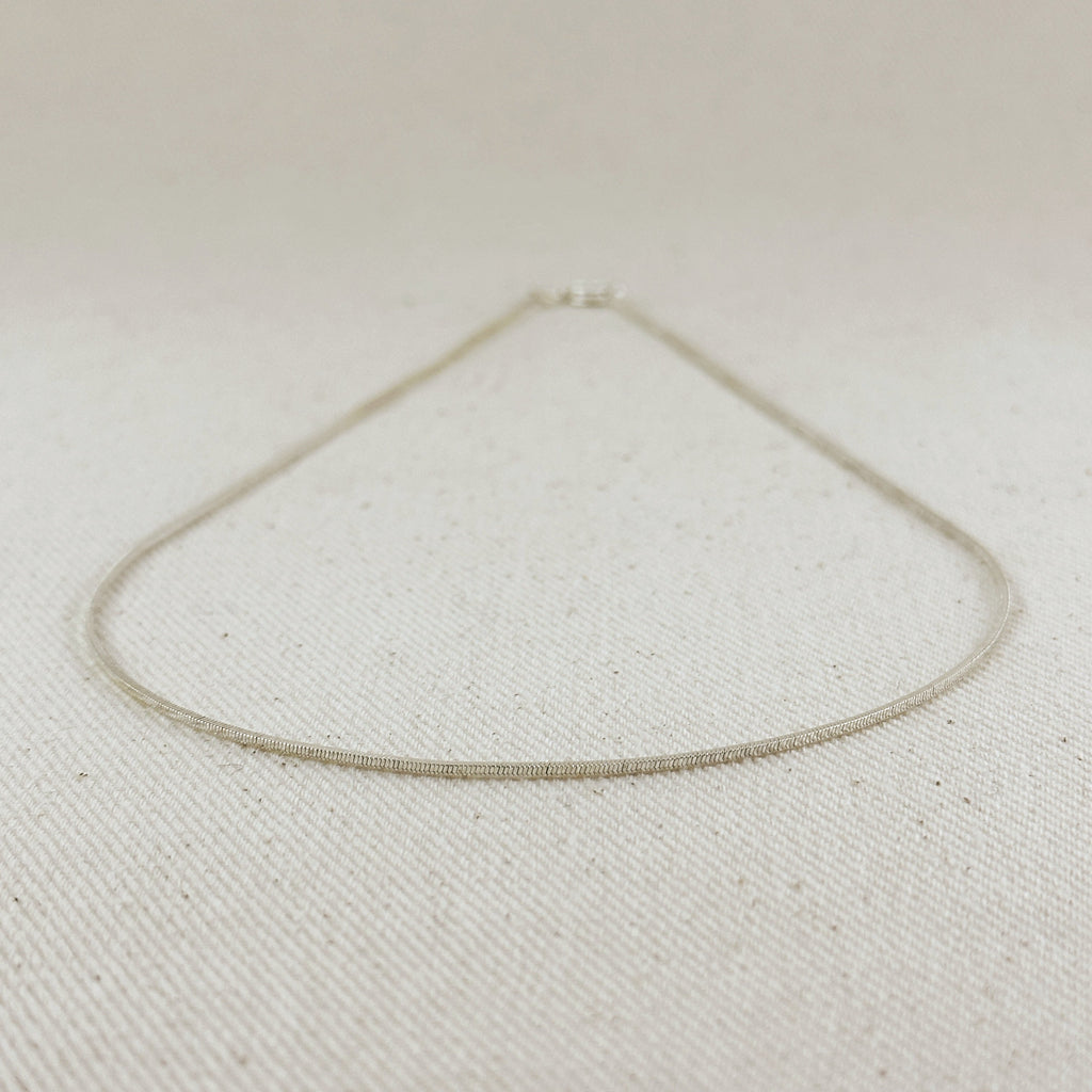 Sterling Silver 1.0mm Square Herringbone Chain