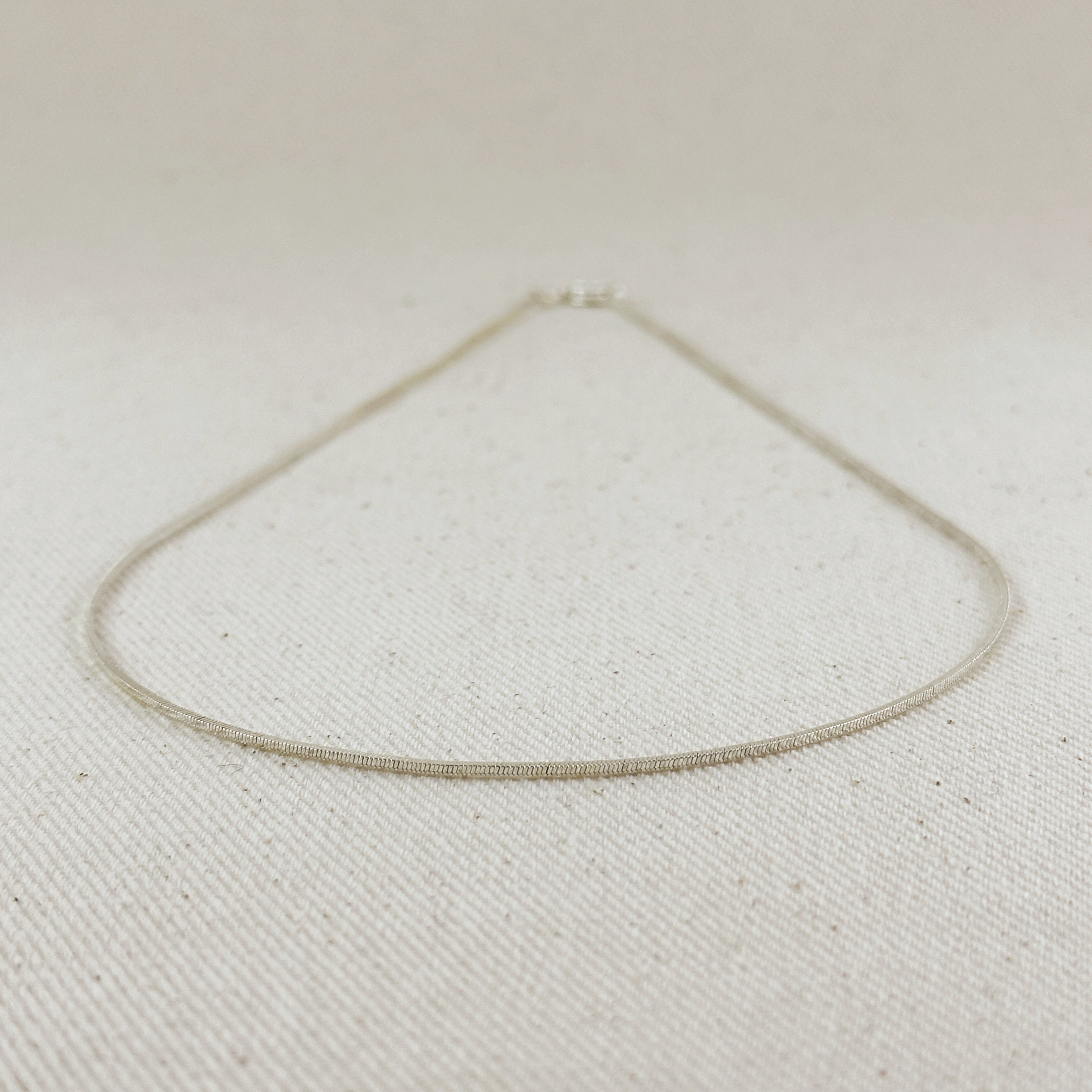 Sterling Silver 1.0mm Square Herringbone Chain