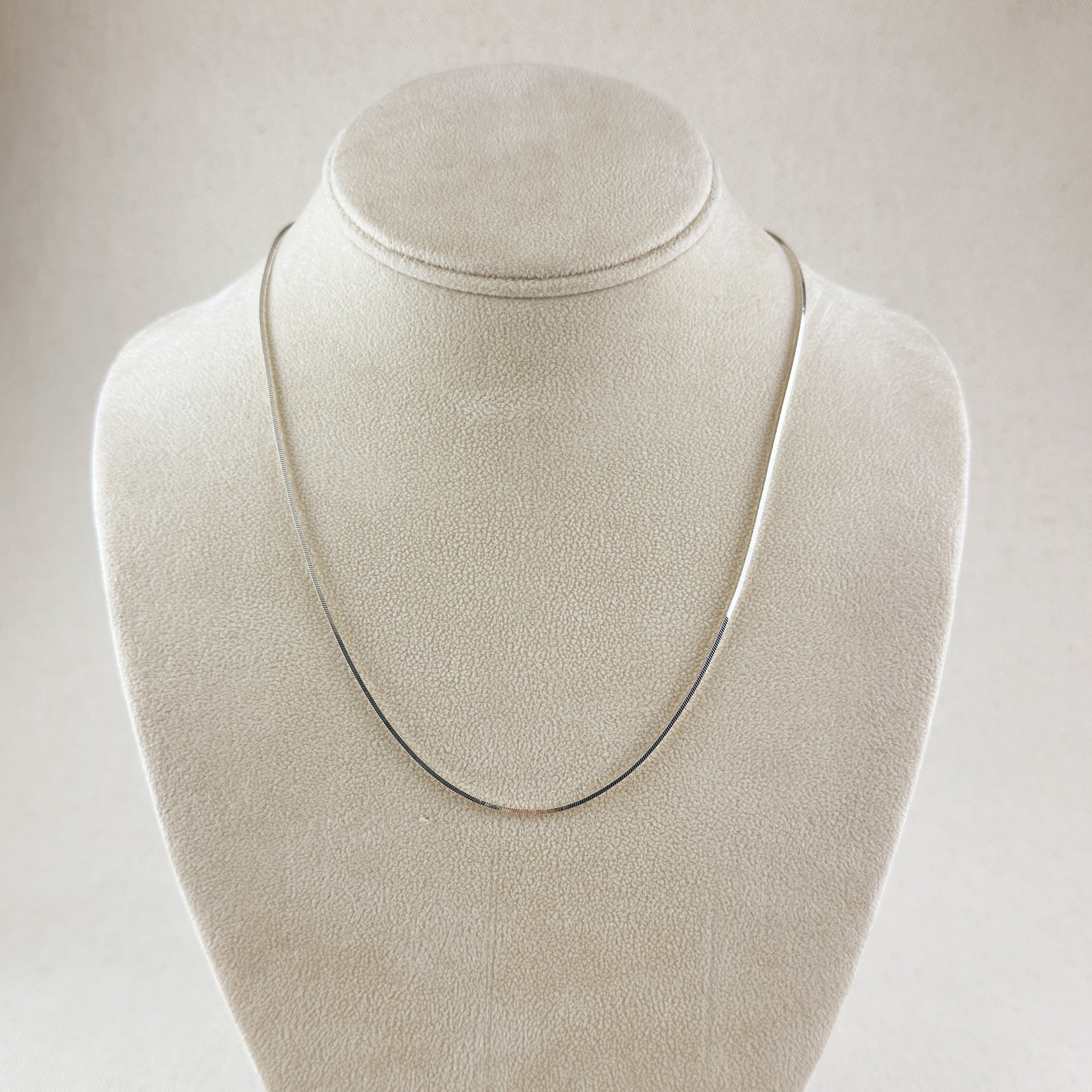 Sterling Silver 1.0mm Square Herringbone Chain