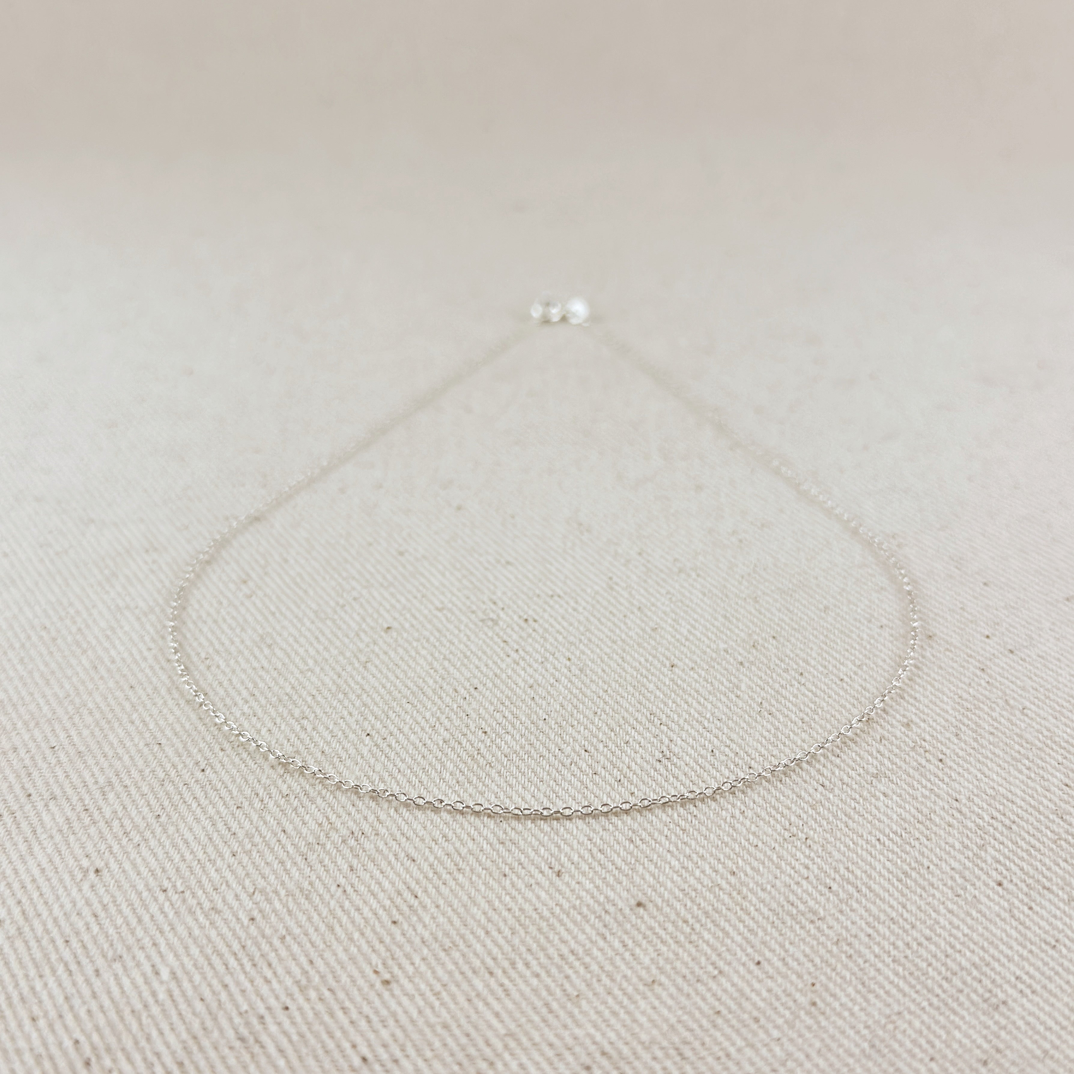 Silver Sterling Super Light Cable Chain 1.2mm Necklaces